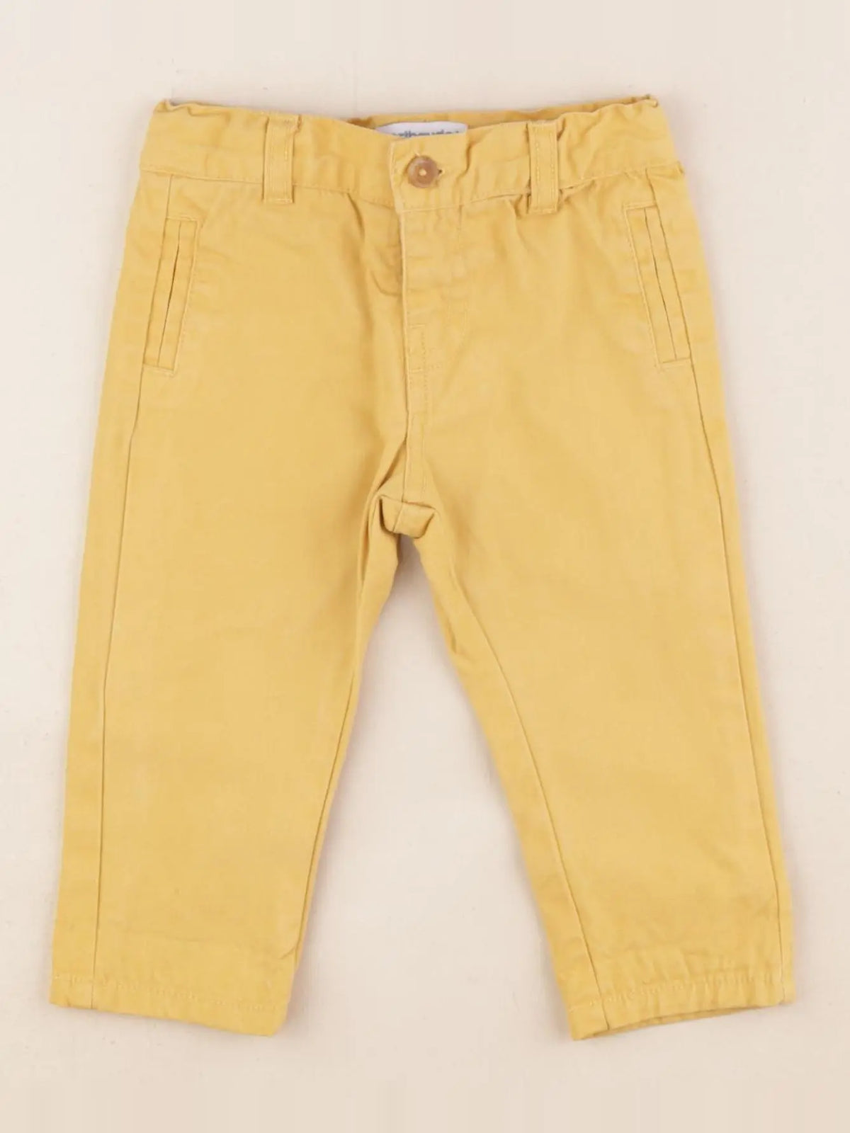 Vertbaudet - pantalon jaune - 6 mois