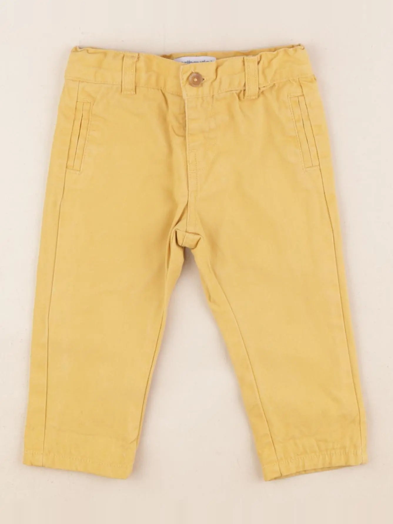 Vertbaudet - pantalon jaune - 6 mois