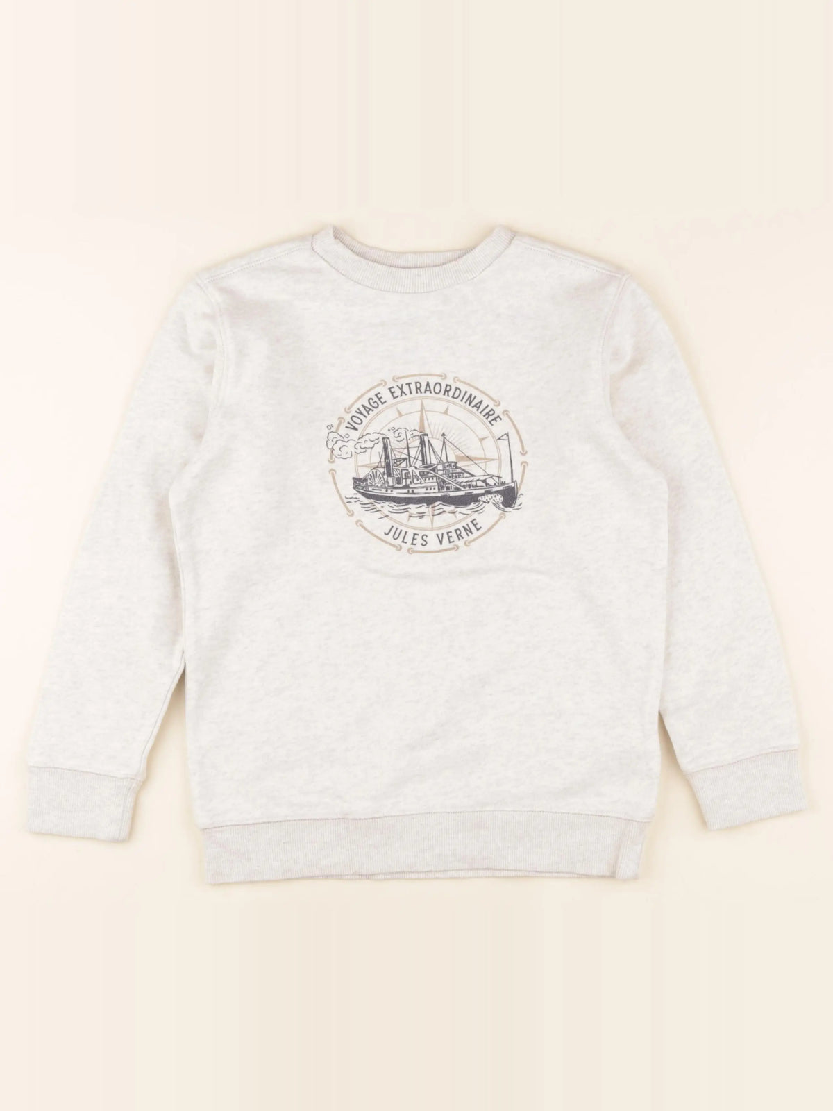 Cyrillus - sweat gris - 8 ans