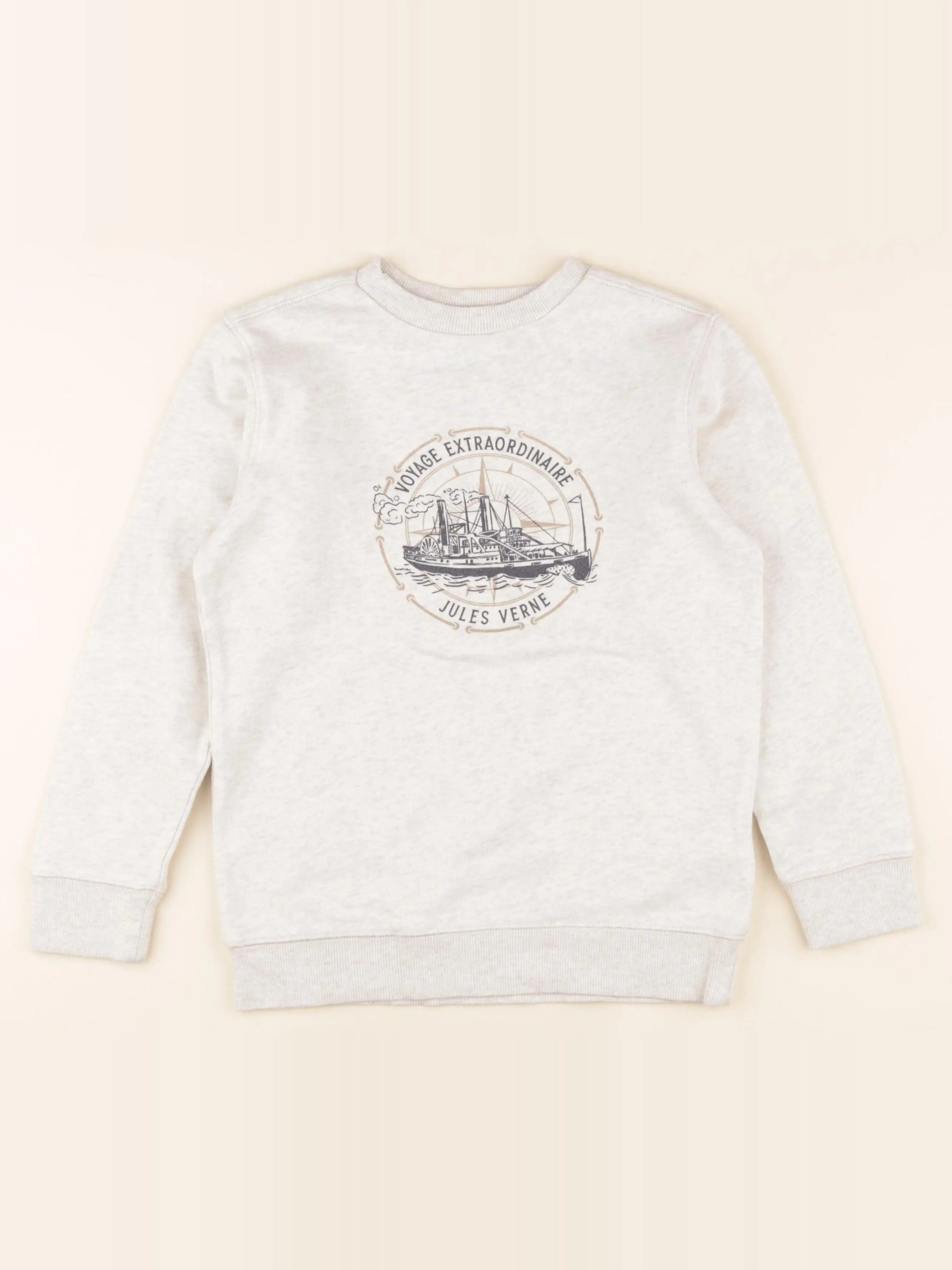 Cyrillus - sweat gris - 8 ans