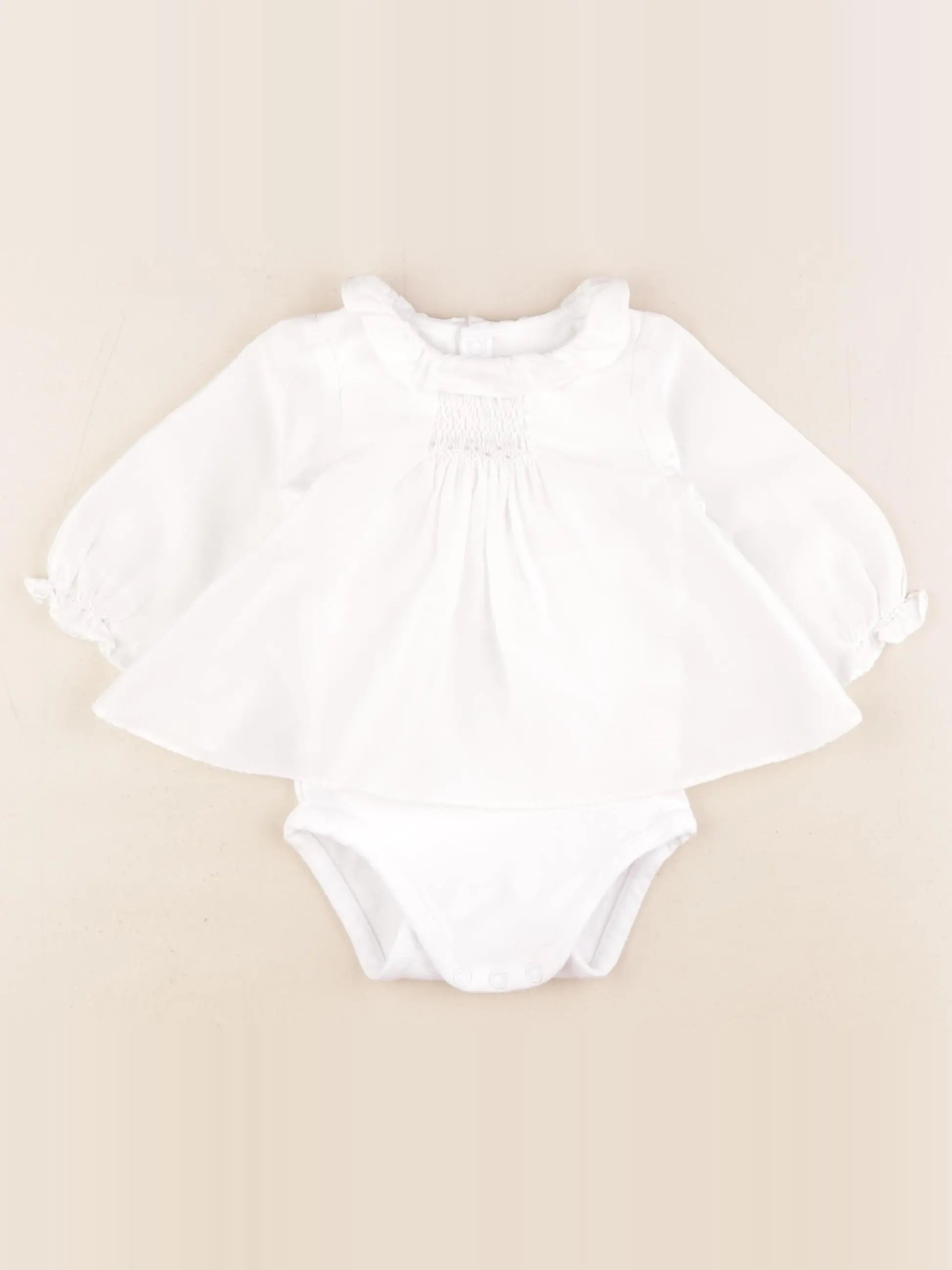 Jacadi - body blouse blanc - 6 mois