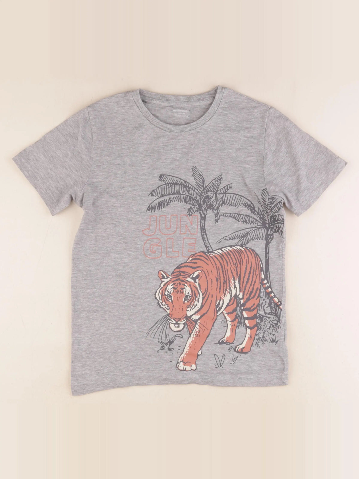 Vertbaudet - tee-shirt gris - 10 ans