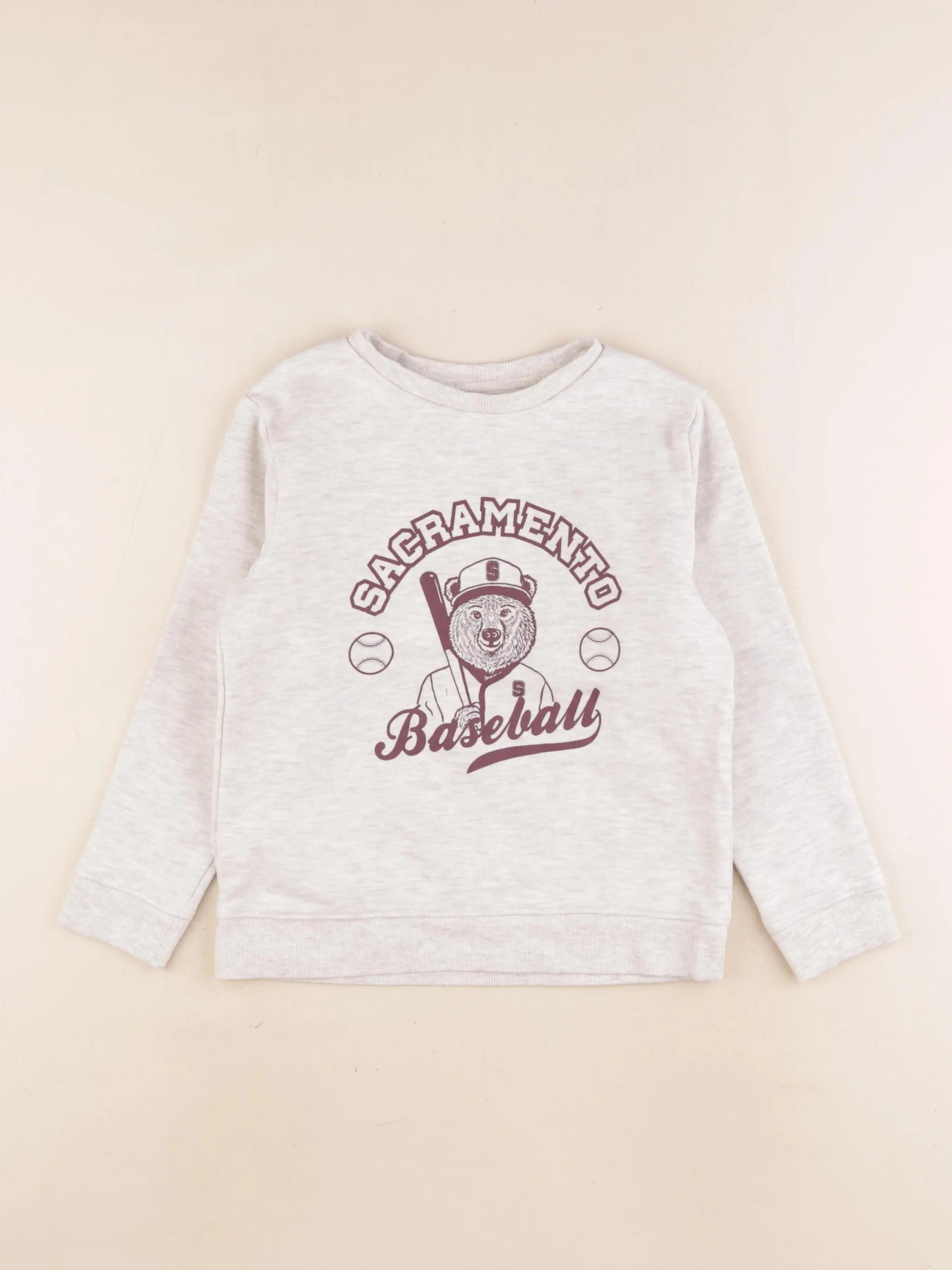 Vertbaudet - sweat gris - 8 ans