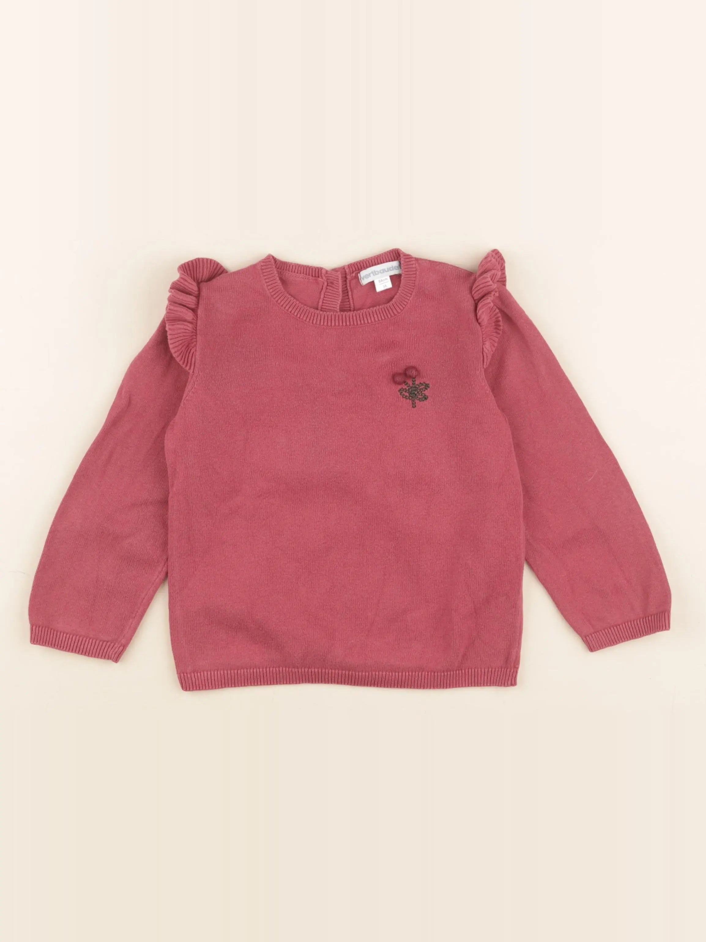 Vertbaudet - pull rose - 3 ans