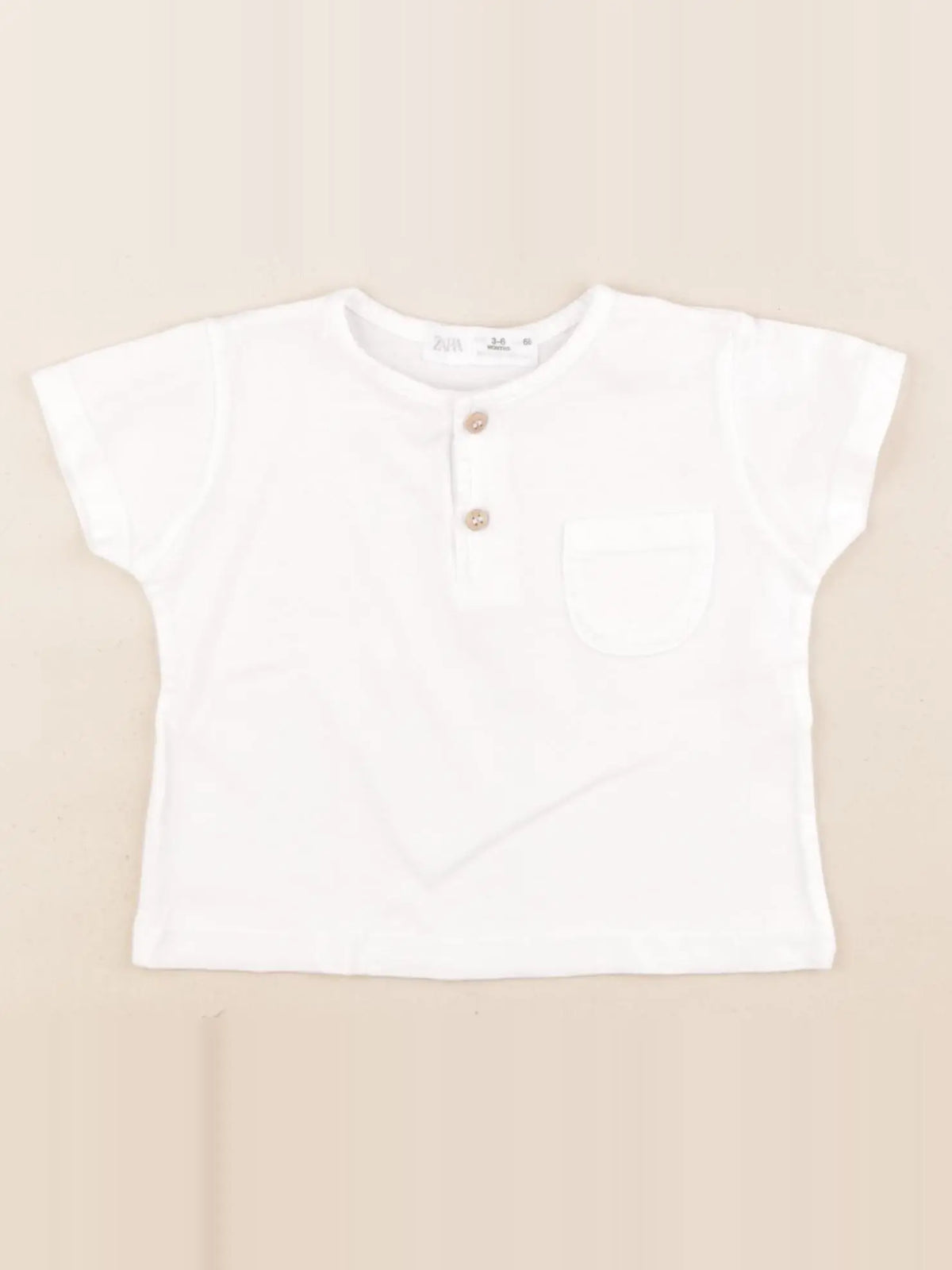 Zara - tee-shirt blanc - 3/6 mois