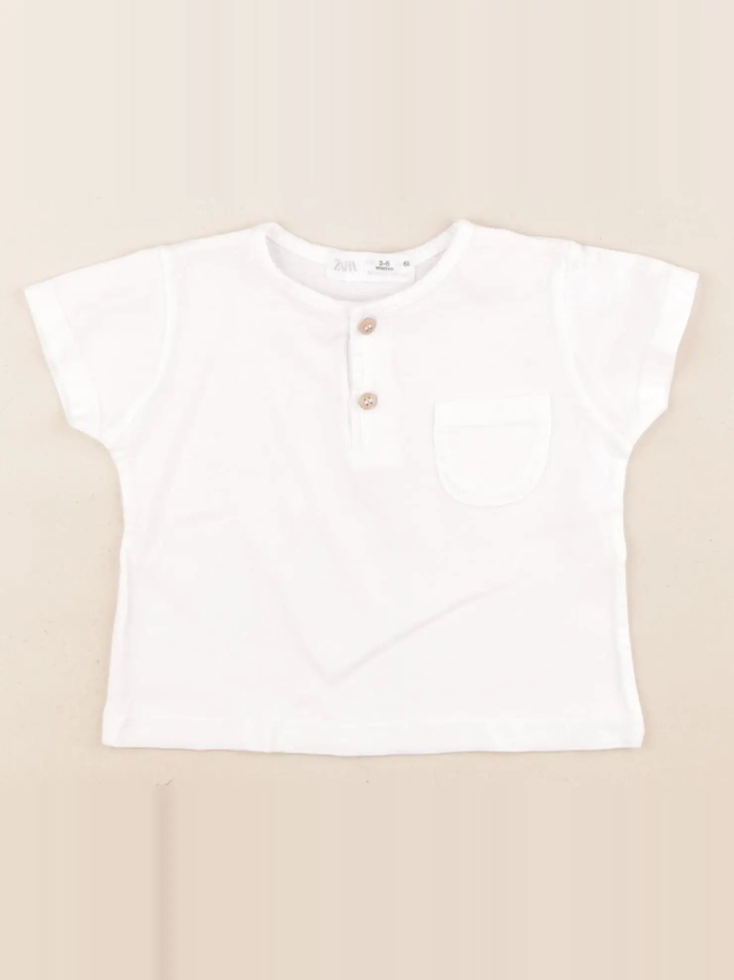 Zara - tee-shirt blanc - 3/6 mois