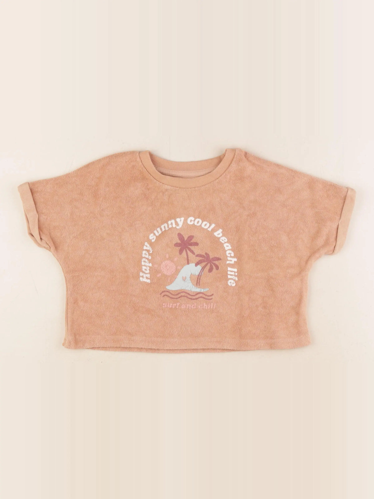 Vertbaudet - tee-shirt marron - 2 ans