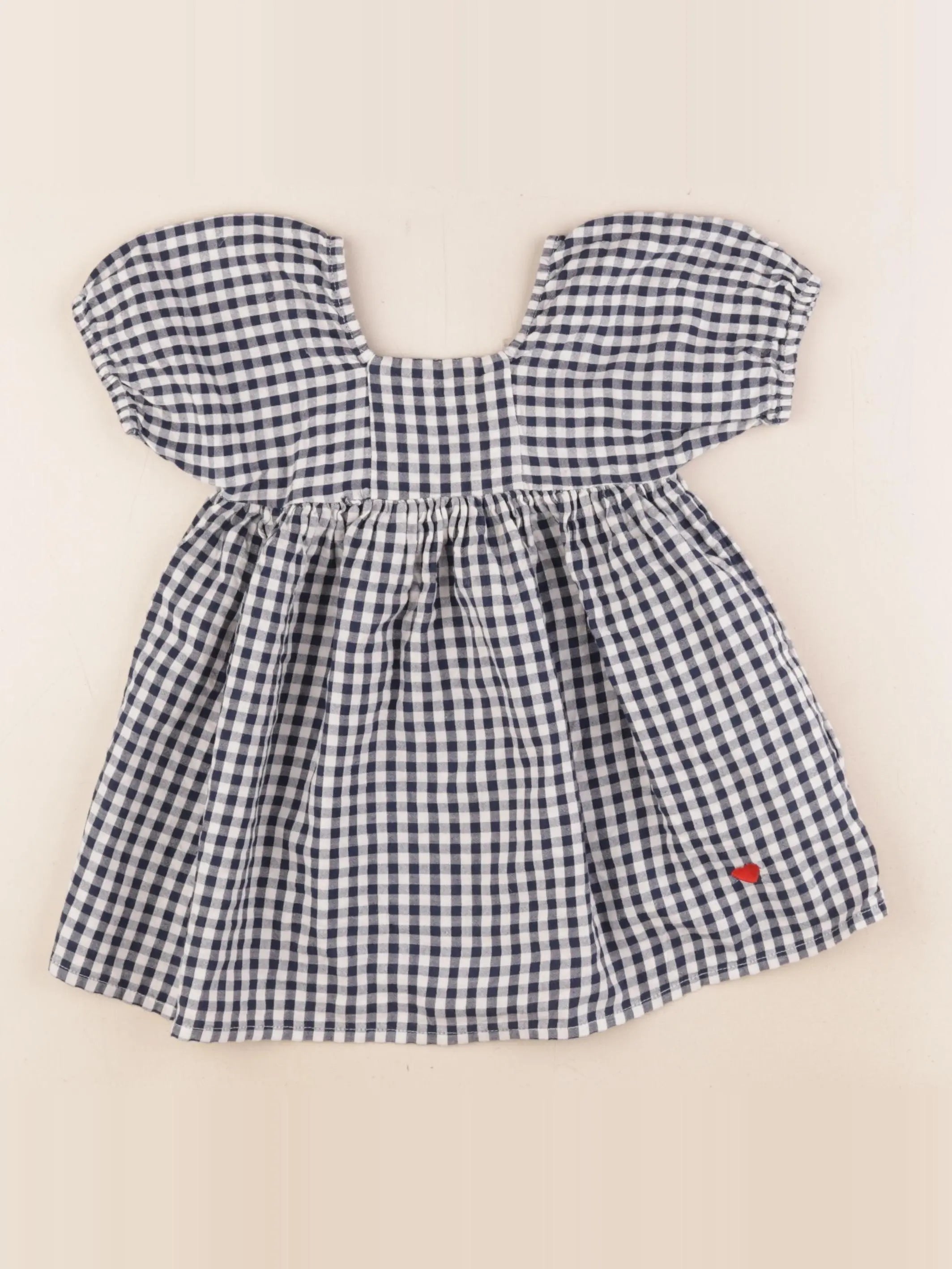 Vertbaudet - robe blanc, bleu - 2 ans