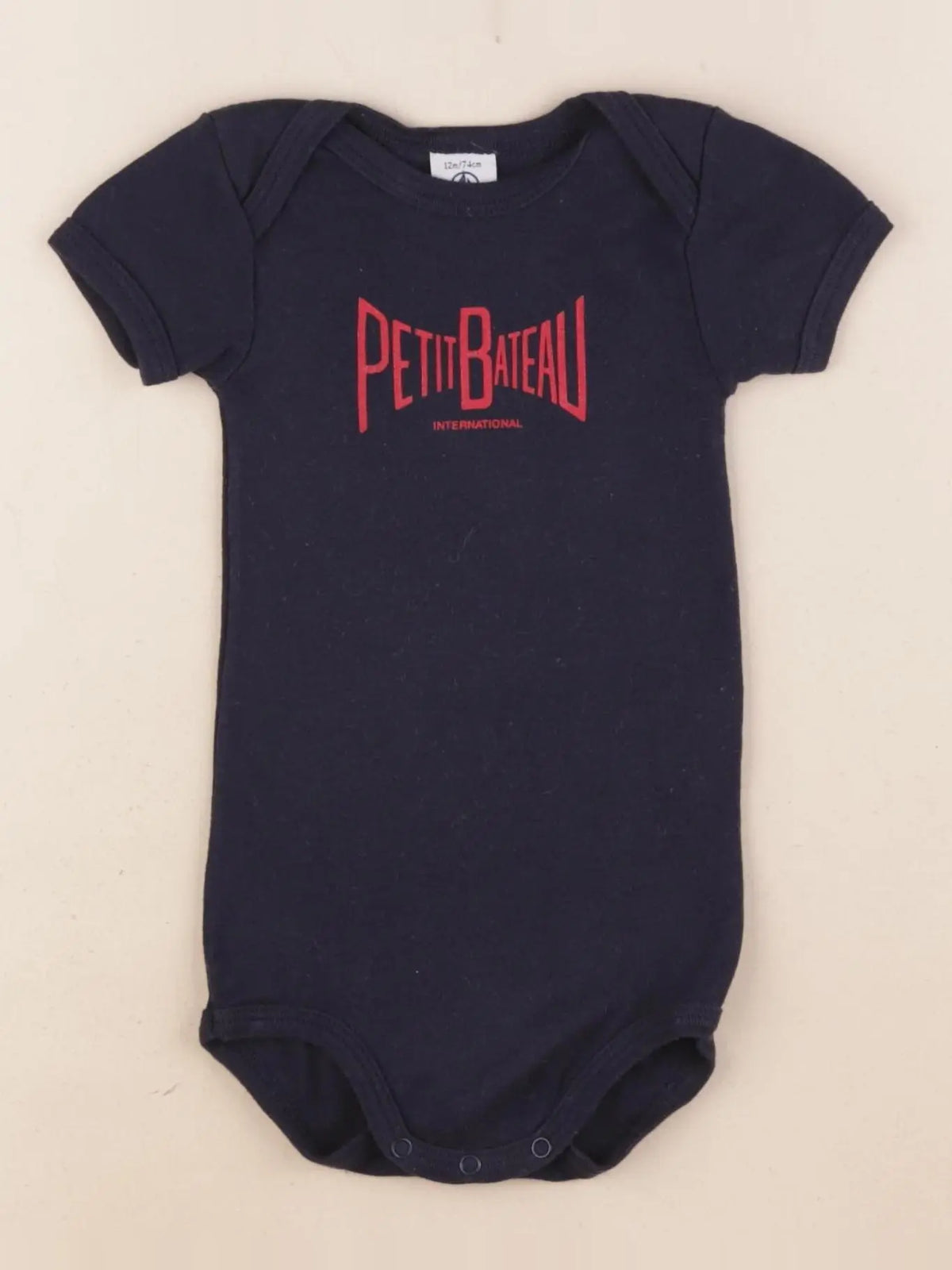 Petit Bateau - body bleu - 12 mois