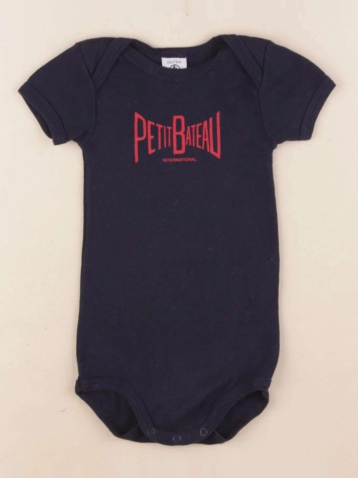 Petit Bateau - body bleu - 12 mois