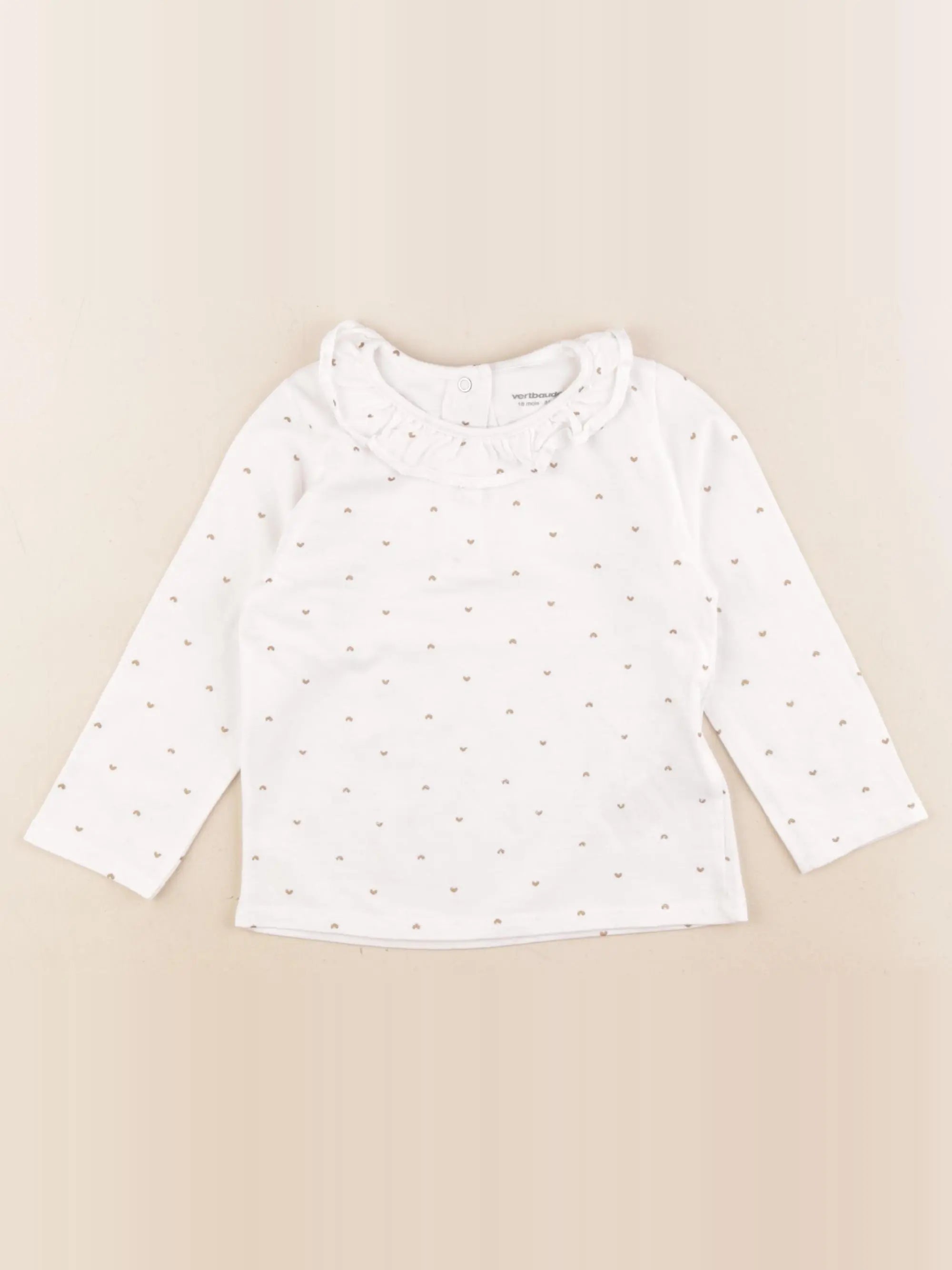 Vertbaudet - tee-shirt blanc - 18 mois