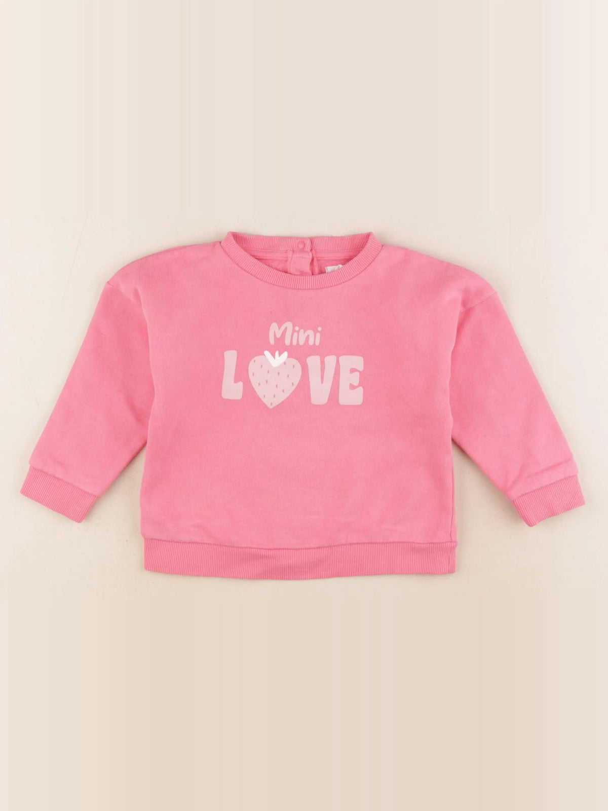 Vertbaudet - sweat rose - 18 mois
