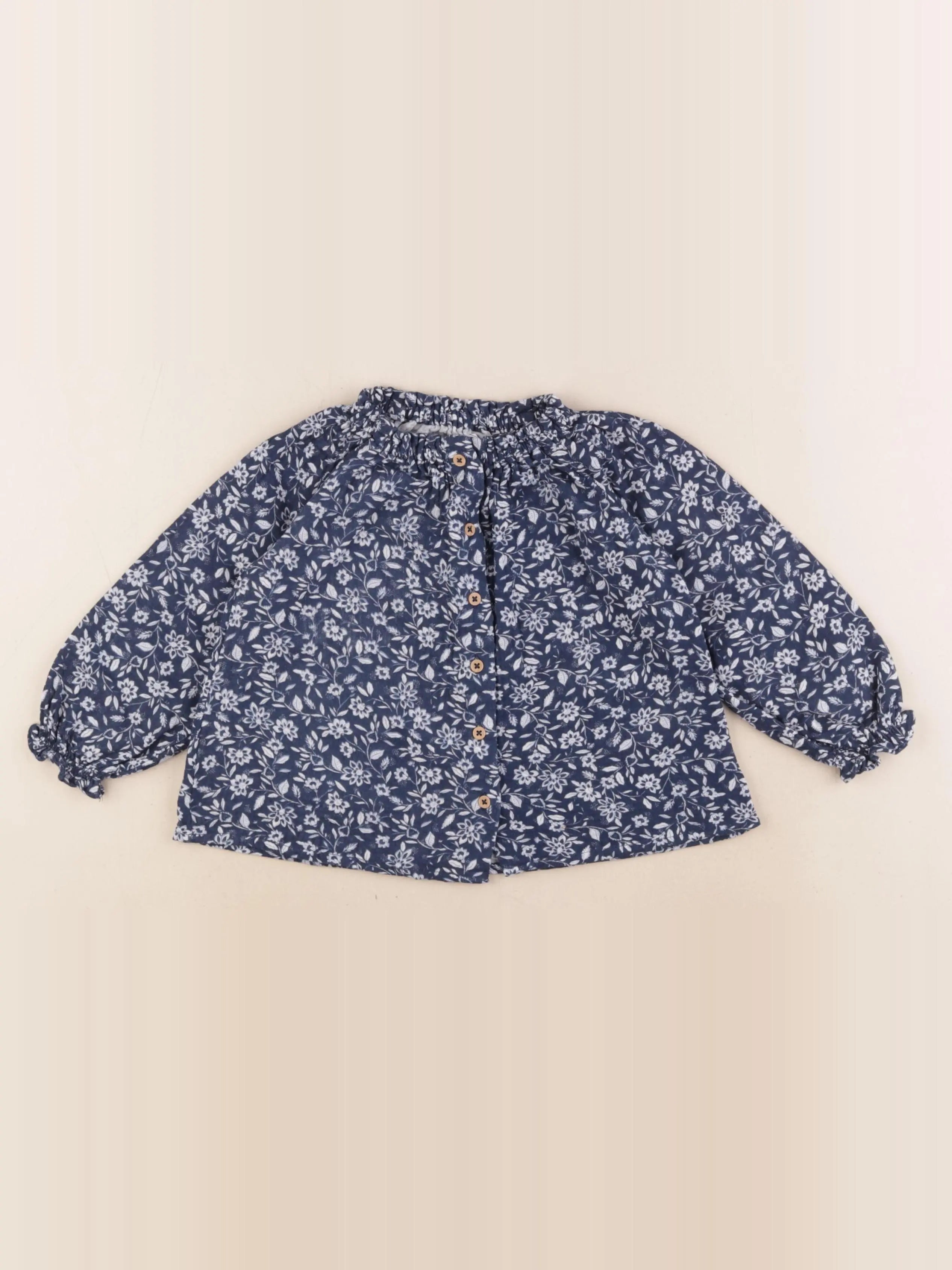 Vertbaudet - blouse bleu - 18 mois