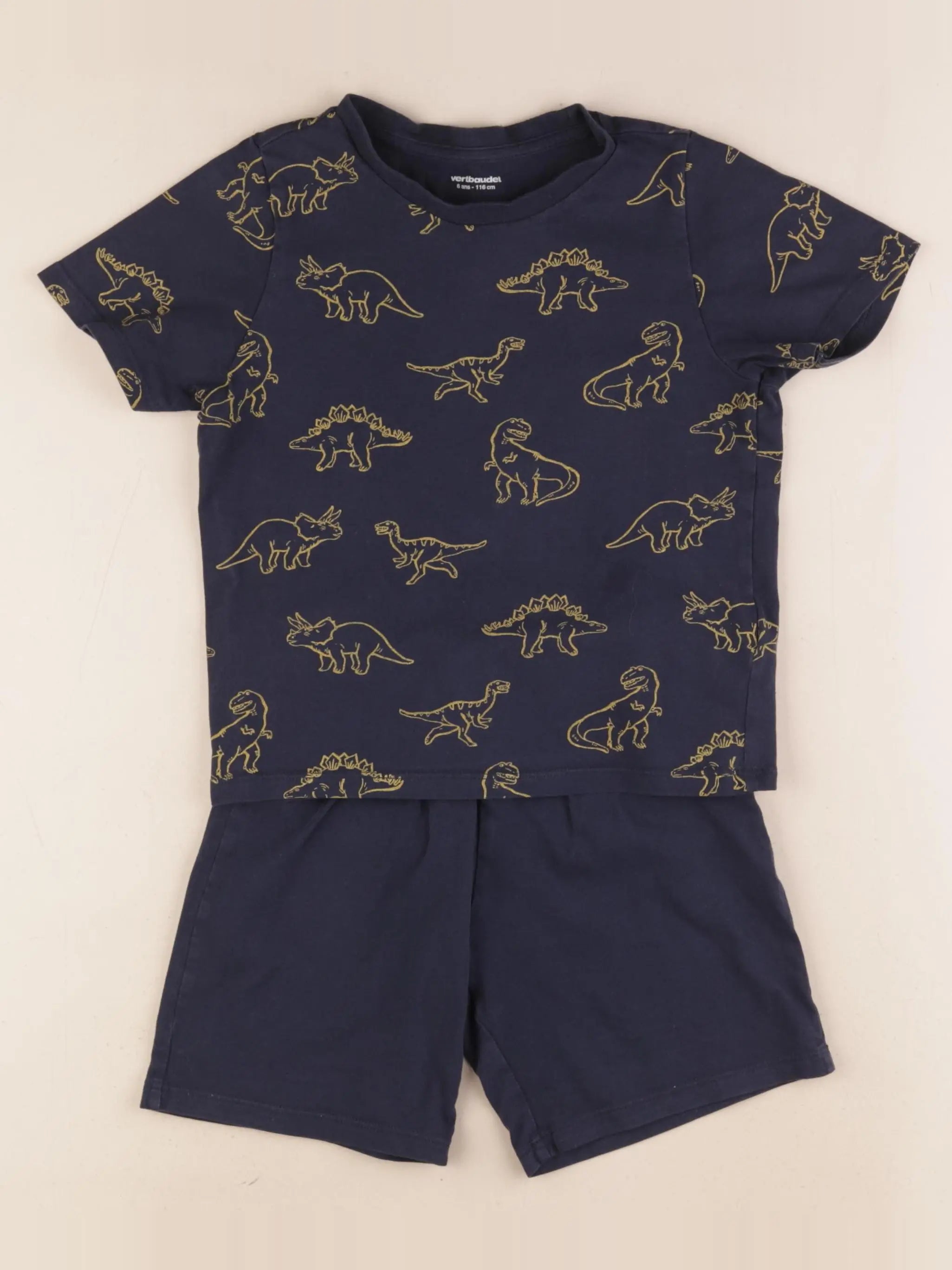 Vertbaudet - pyjama coton bleu - 6 ans