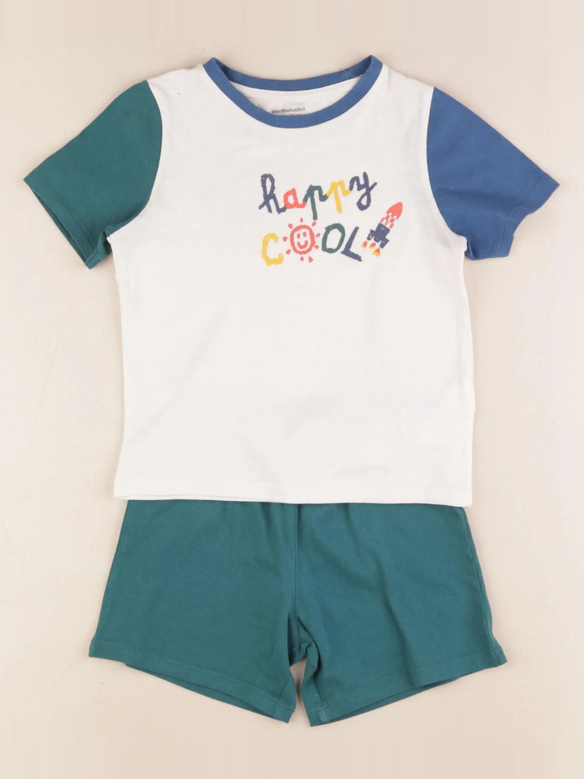 Vertbaudet - pyjama coton beige - 4 ans