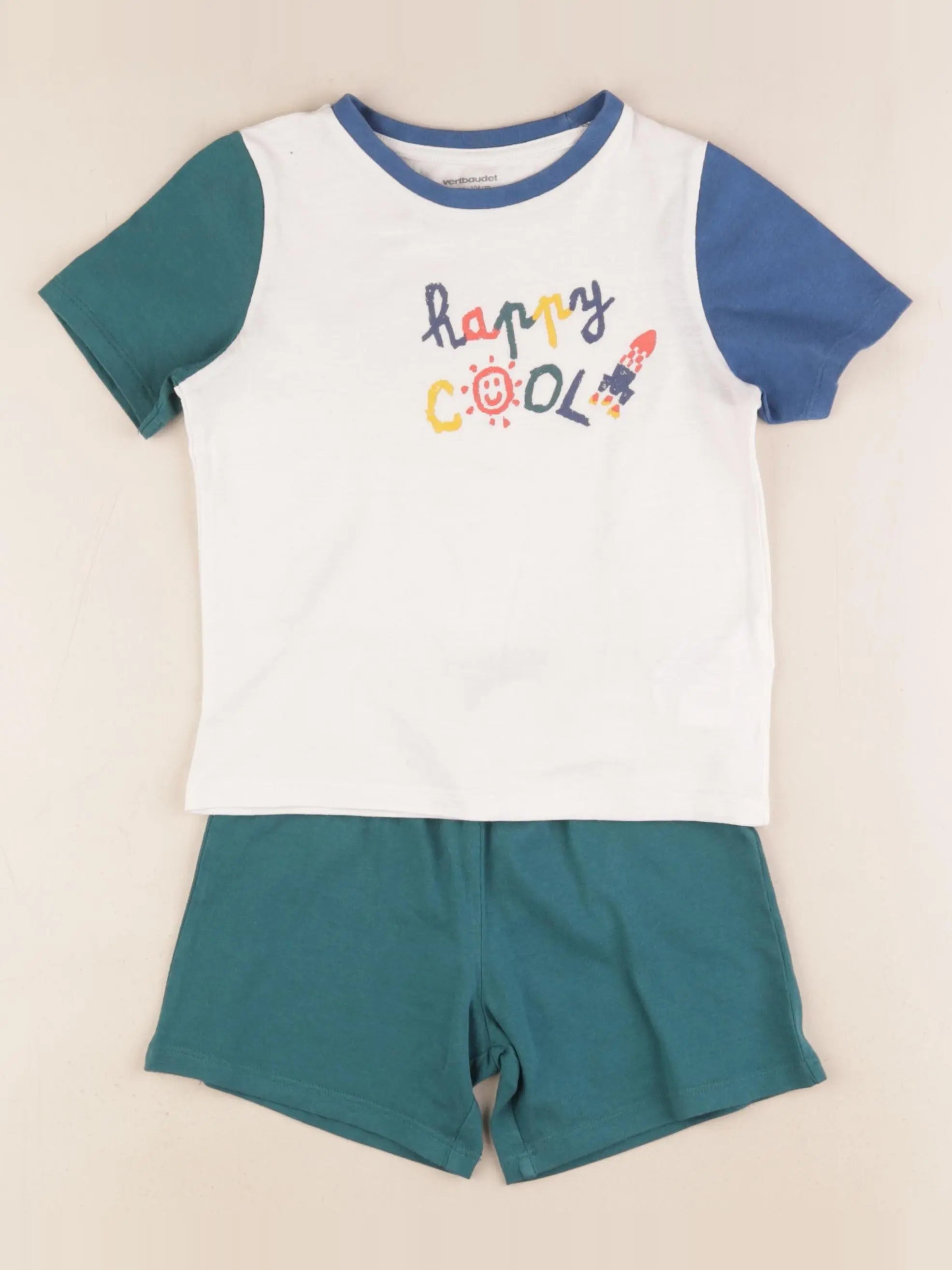 Vertbaudet - pyjama coton beige - 4 ans