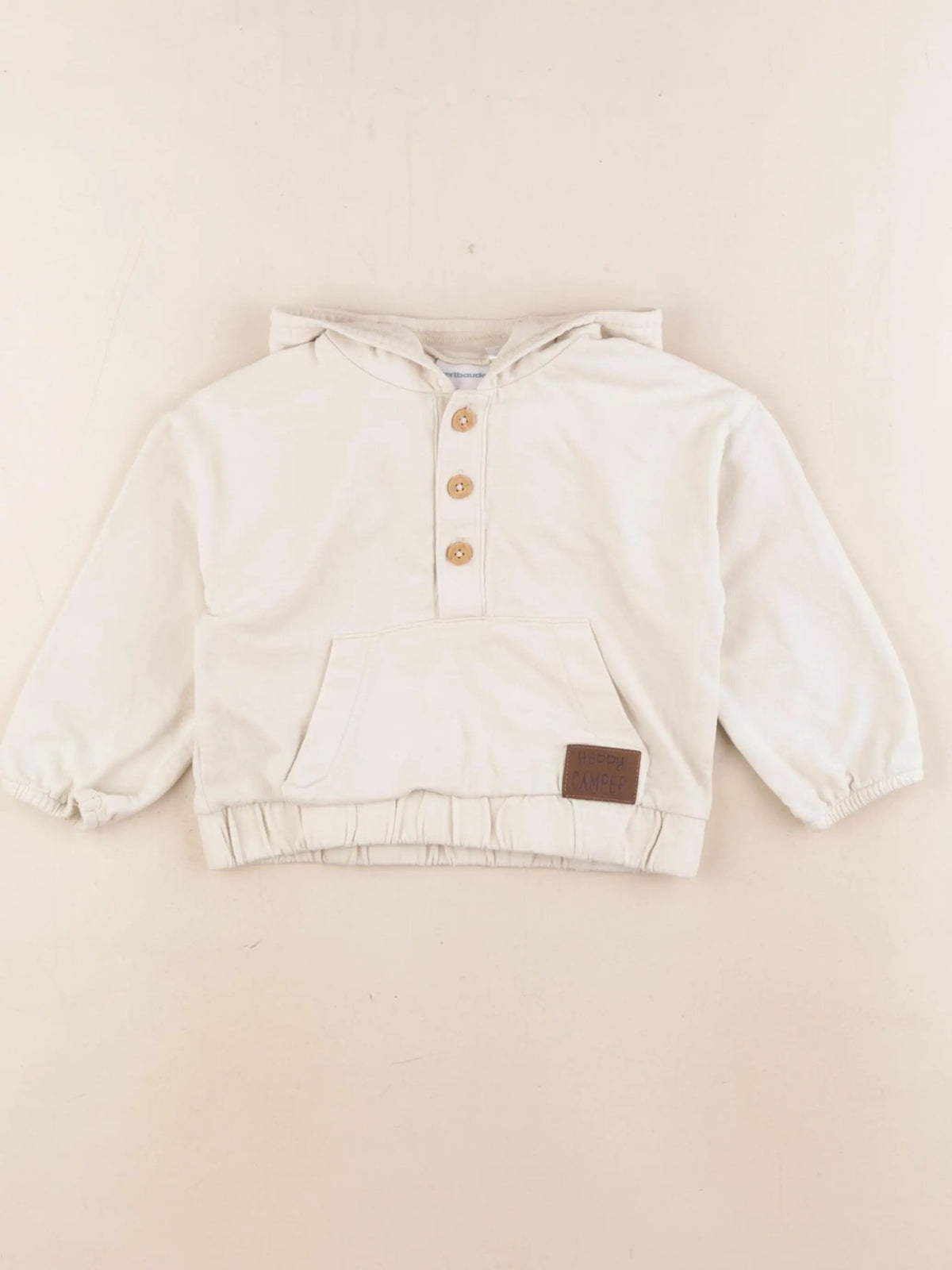 Vertbaudet - sweat beige - 2 ans