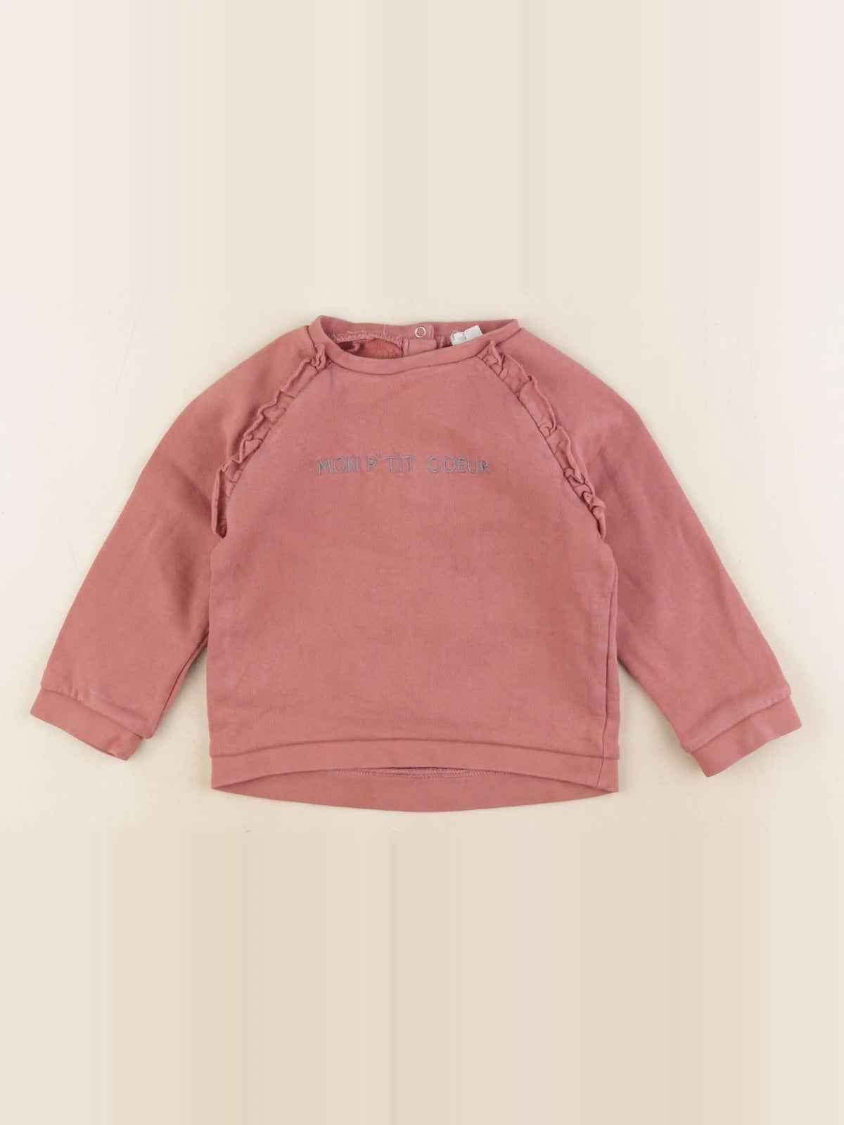 Vertbaudet - sweat rouge - 24 mois