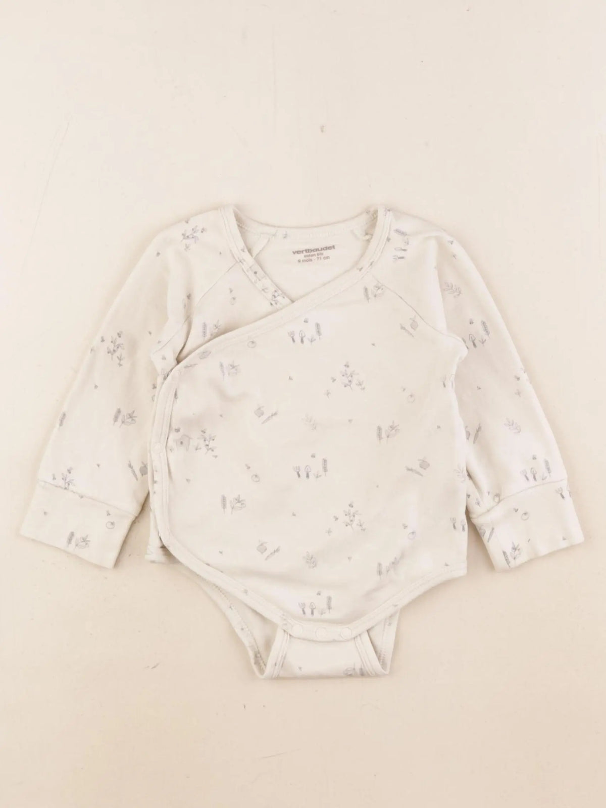 Vertbaudet - body beige - 9 mois