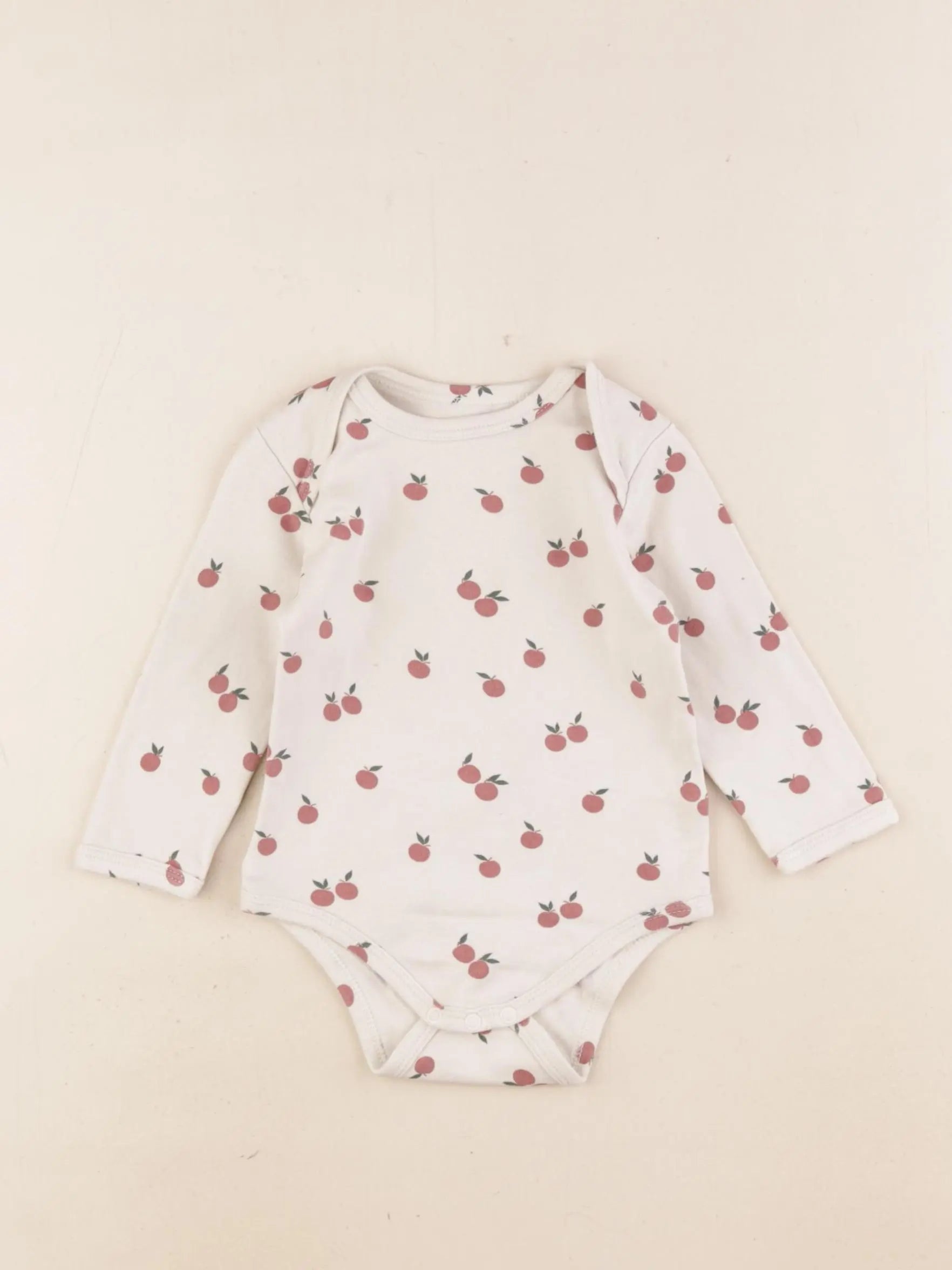 Vertbaudet - body beige, rouge - 9 mois