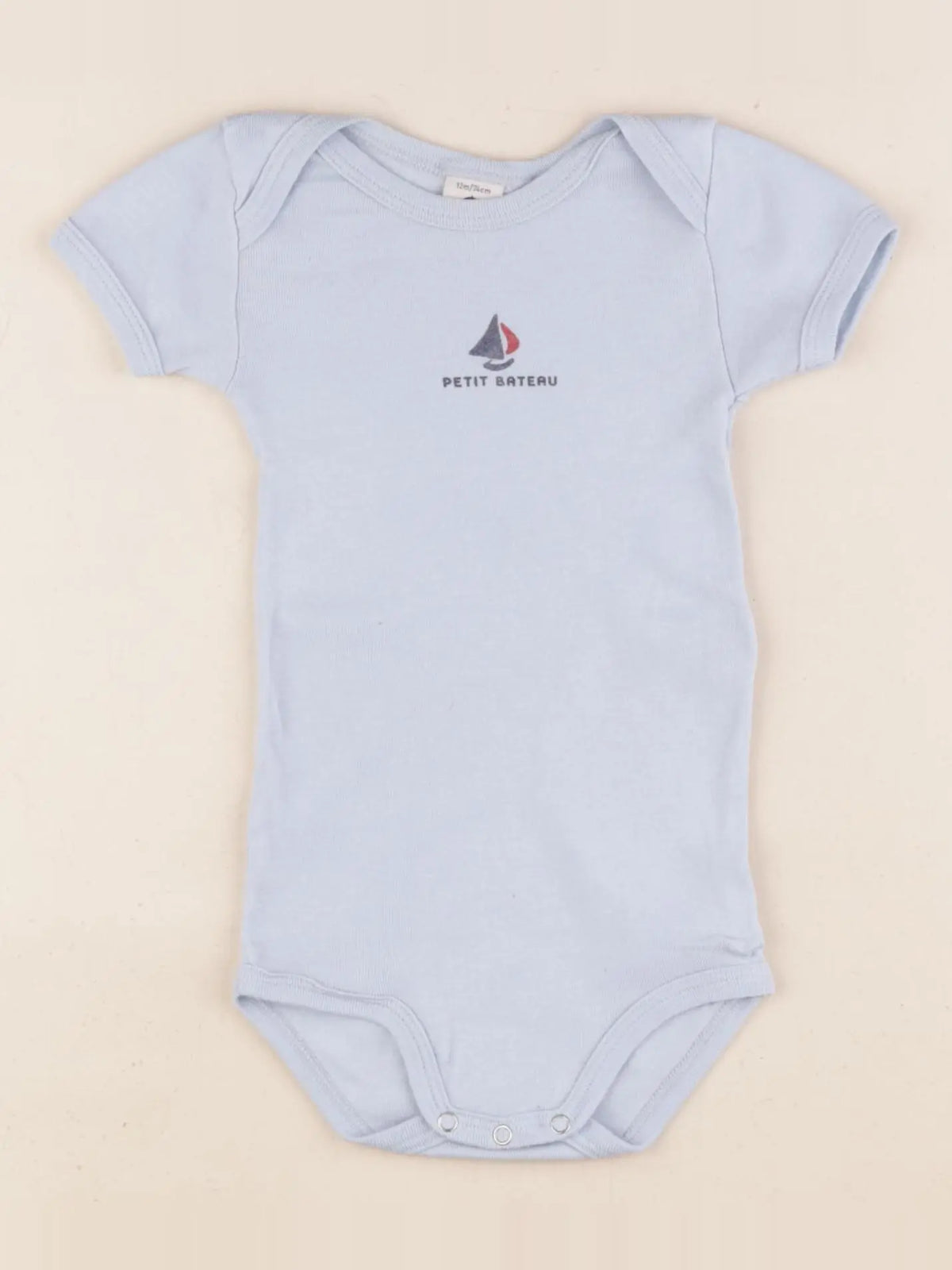 Petit Bateau - body bleu - 12 mois