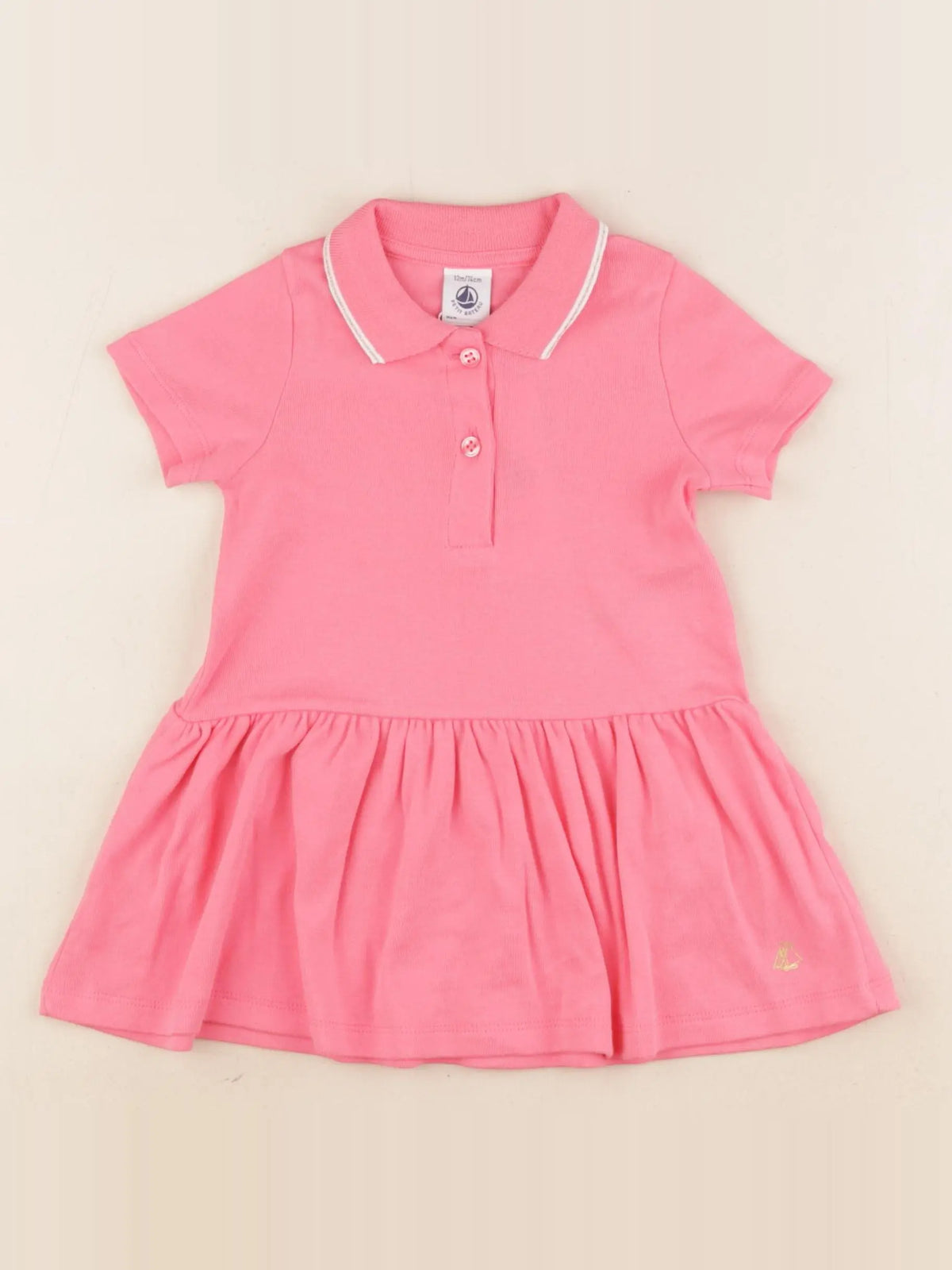 Petit Bateau - robe rose - 12 mois