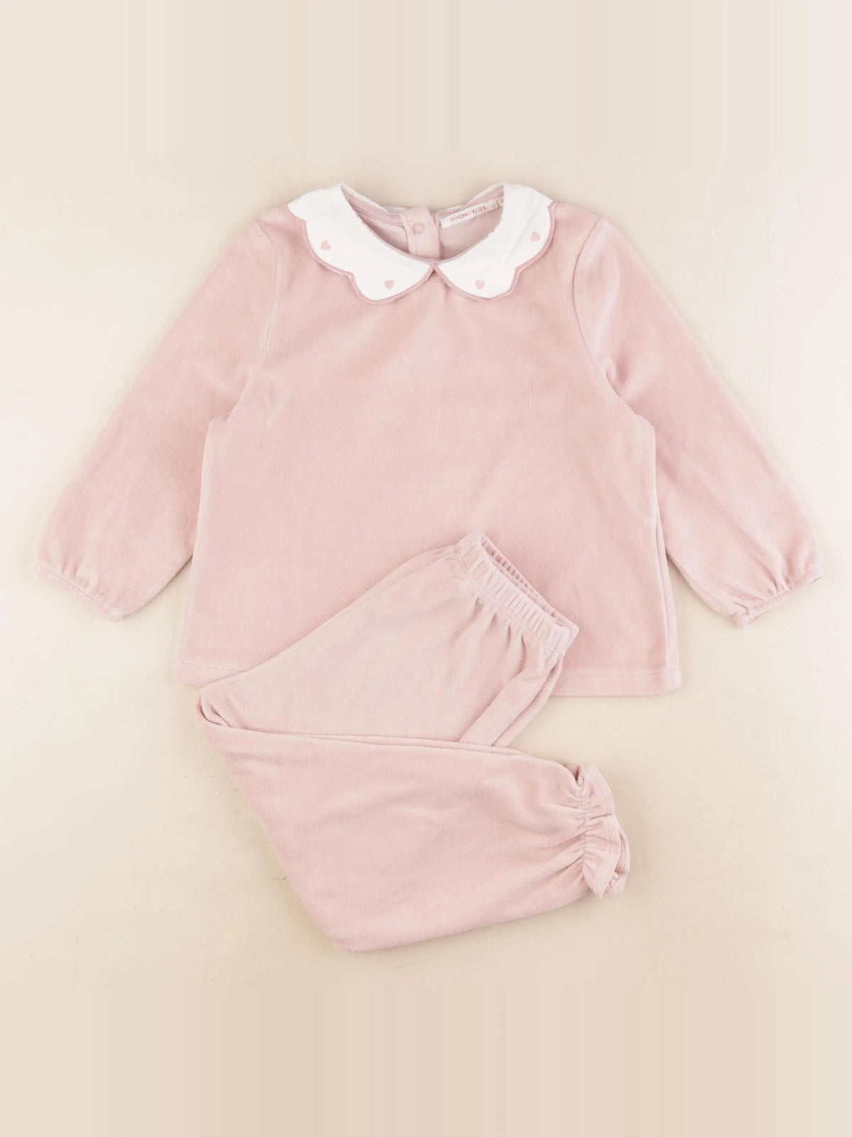 Monoprix - pyjama velours rose - 3 ans