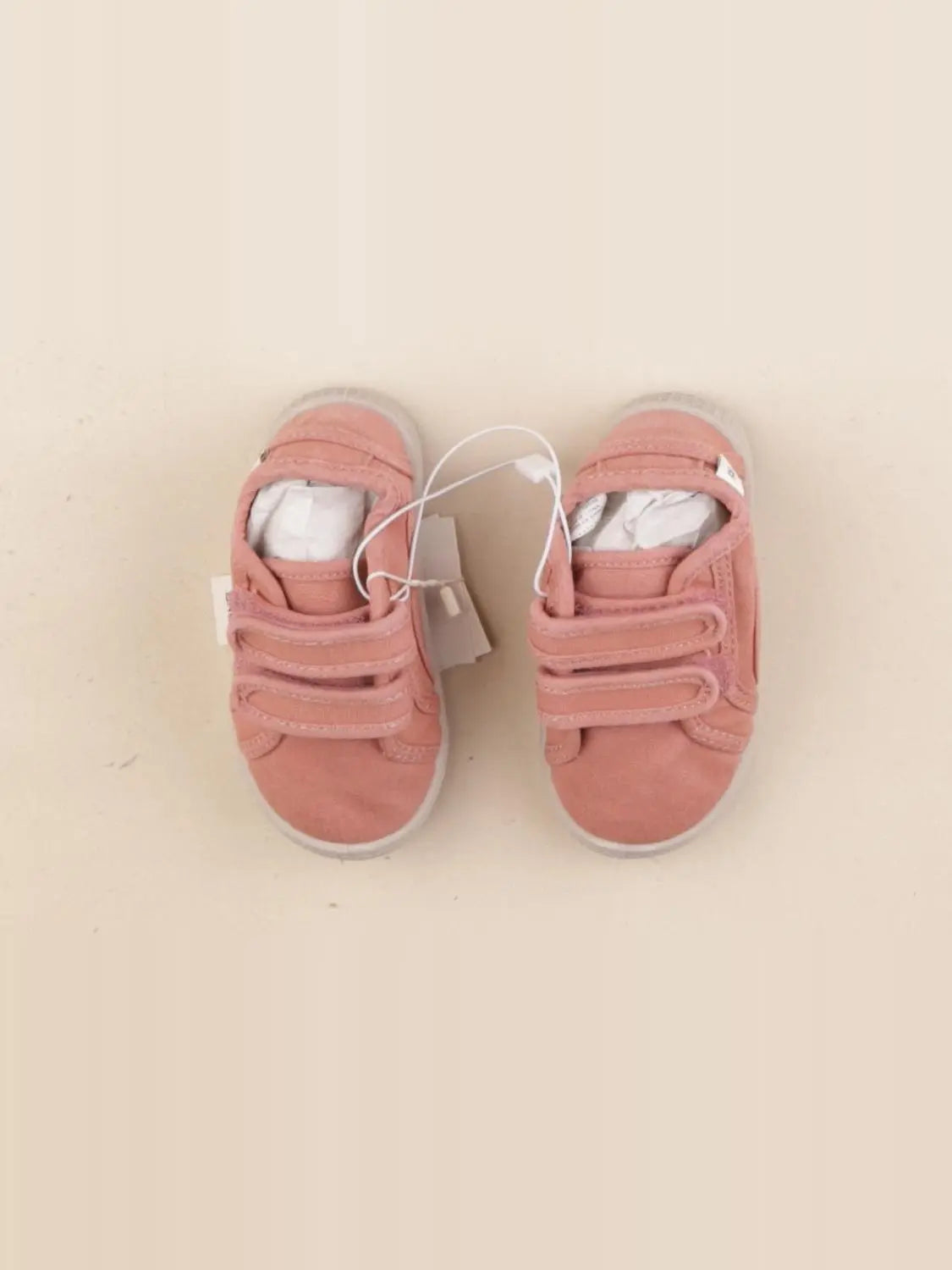 Zara - tennis à scratch/ lacets rose - pointure 20