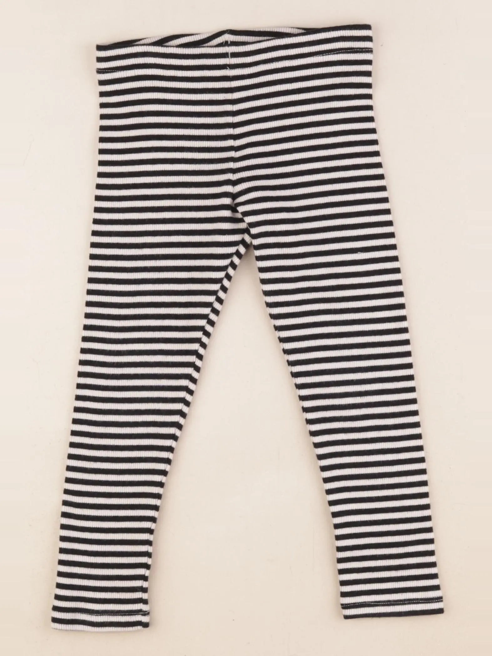 H&M - legging noir, beige - 2/3 ans