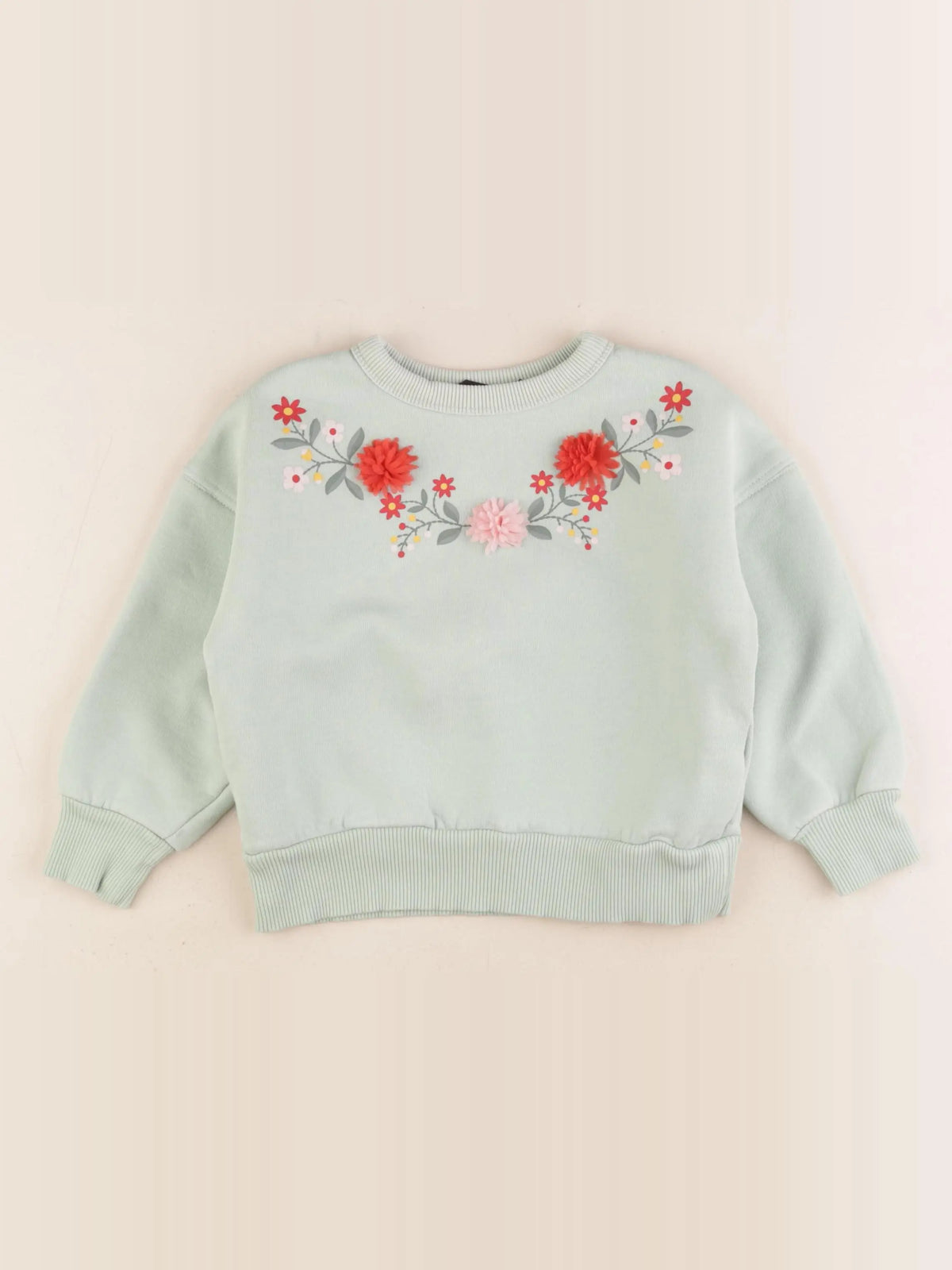 Monoprix - sweat vert - 5 ans