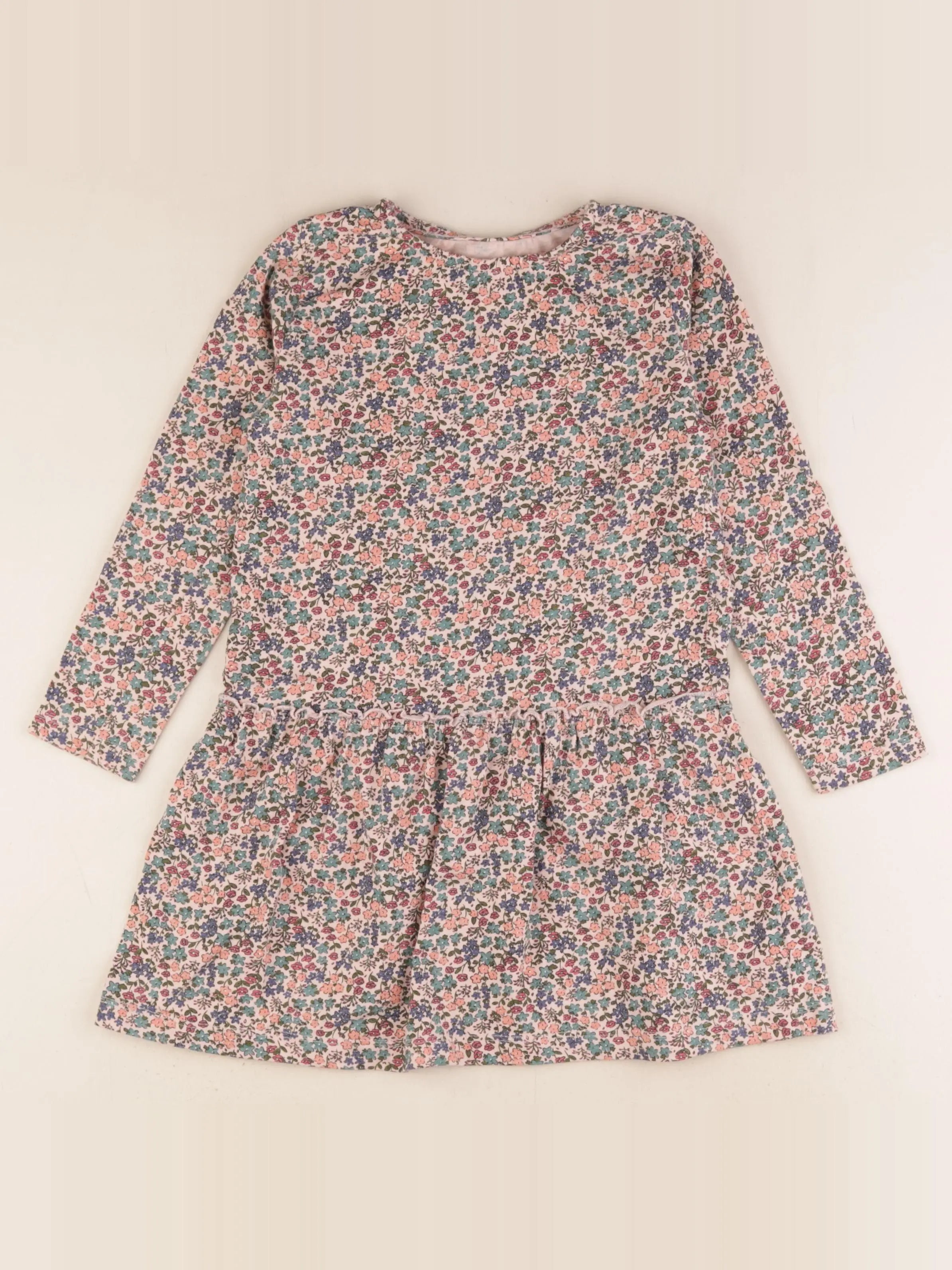 Vertbaudet - robe rose, vert - 5 ans