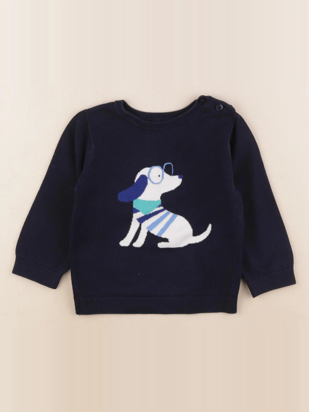 Jacadi - pull bleu - 24 mois