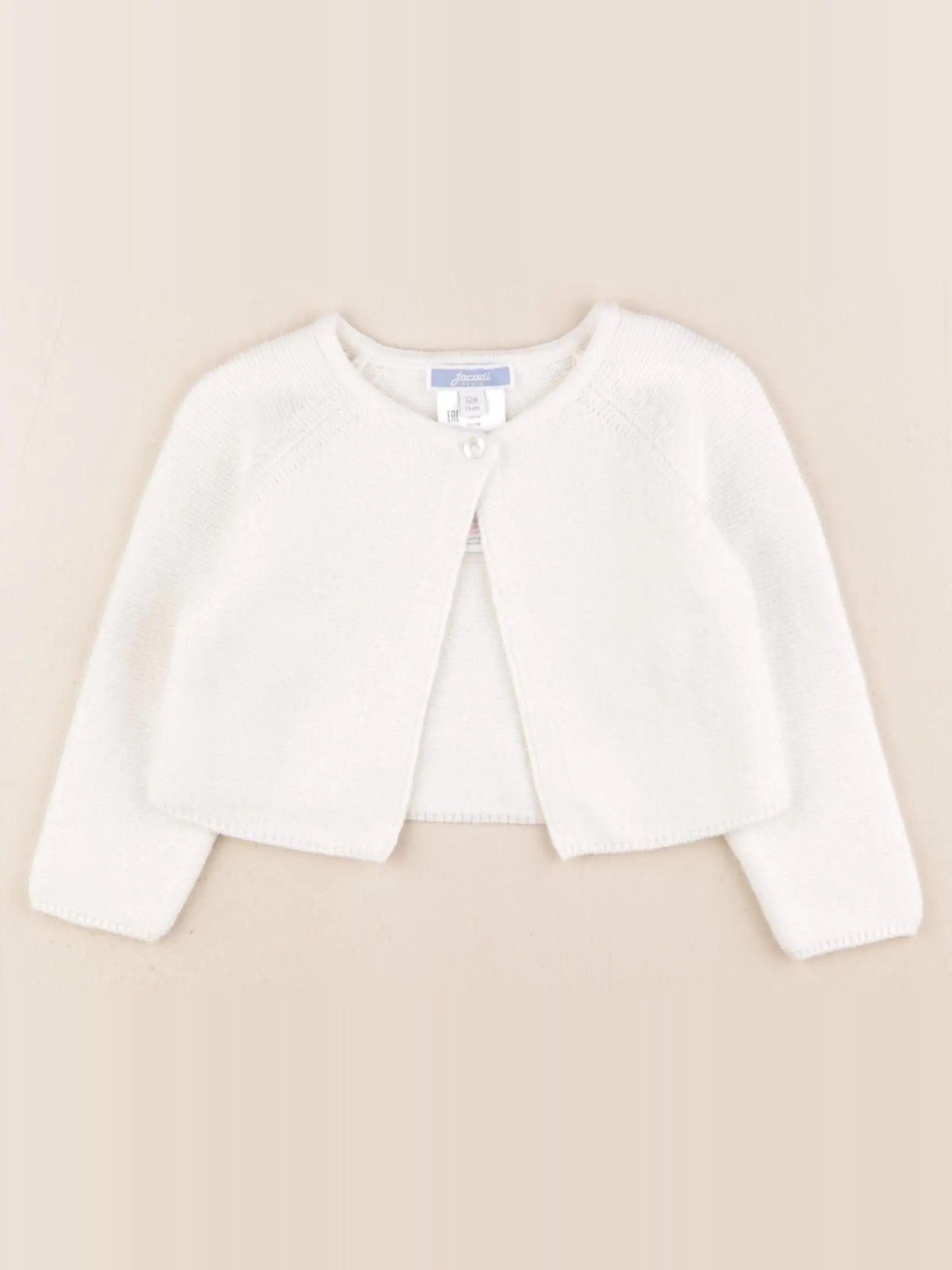 Jacadi - gilet blanc - 12 mois