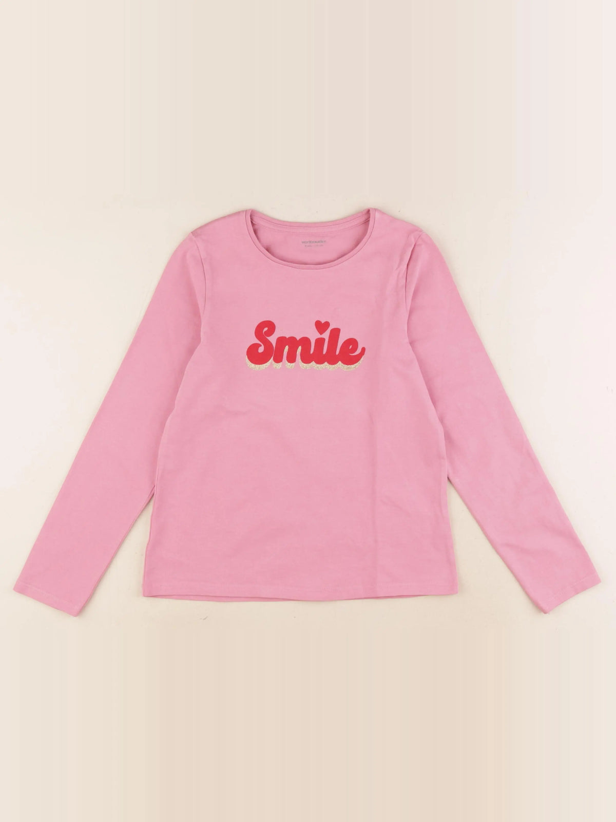 Vertbaudet - tee-shirt rose - 8 ans