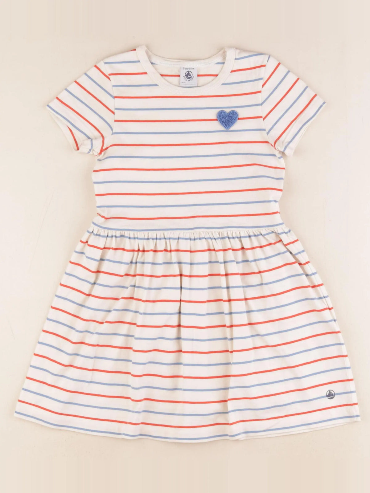 Petit Bateau - robe beige - 5 ans