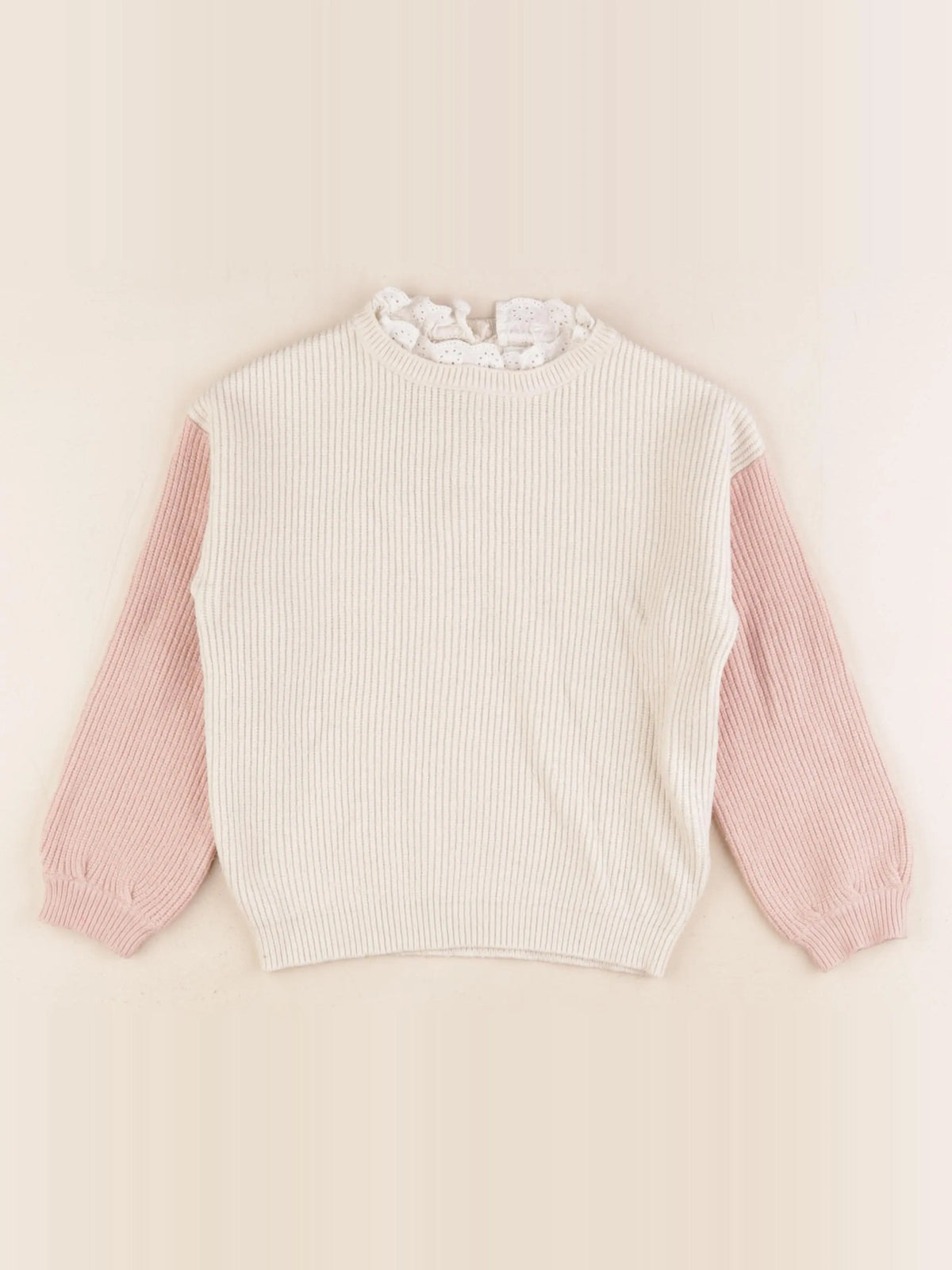 Vertbaudet - pull beige - 4 ans