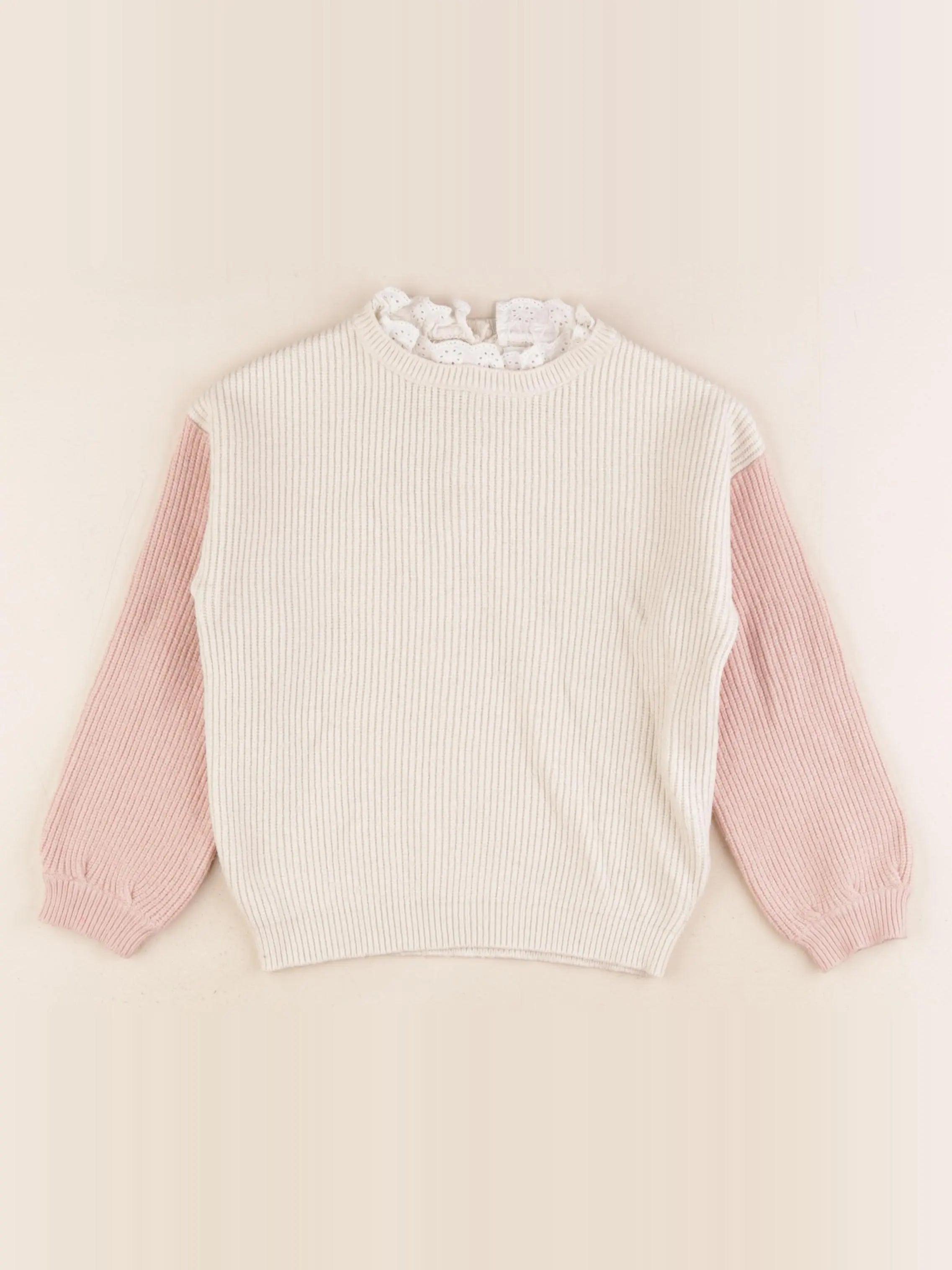 Vertbaudet - pull beige - 4 ans