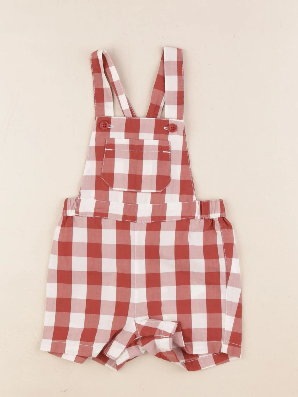 Petit Bateau - salopette blanc, rouge - 6 mois