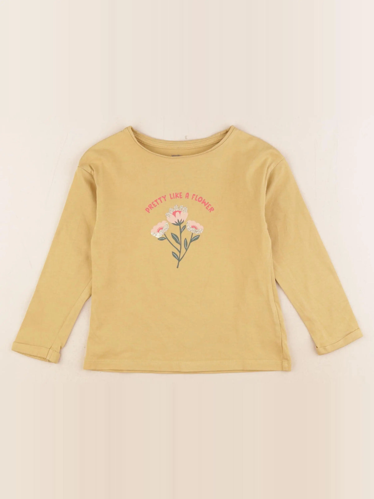 Vertbaudet - tee-shirt jaune - 4 ans