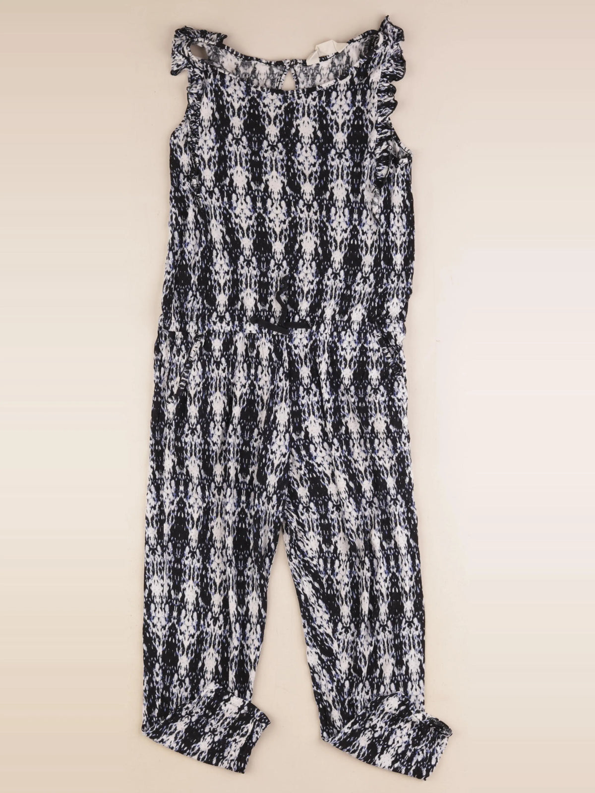 H&M - combinaison bleu, blanc - 10/12 ans
