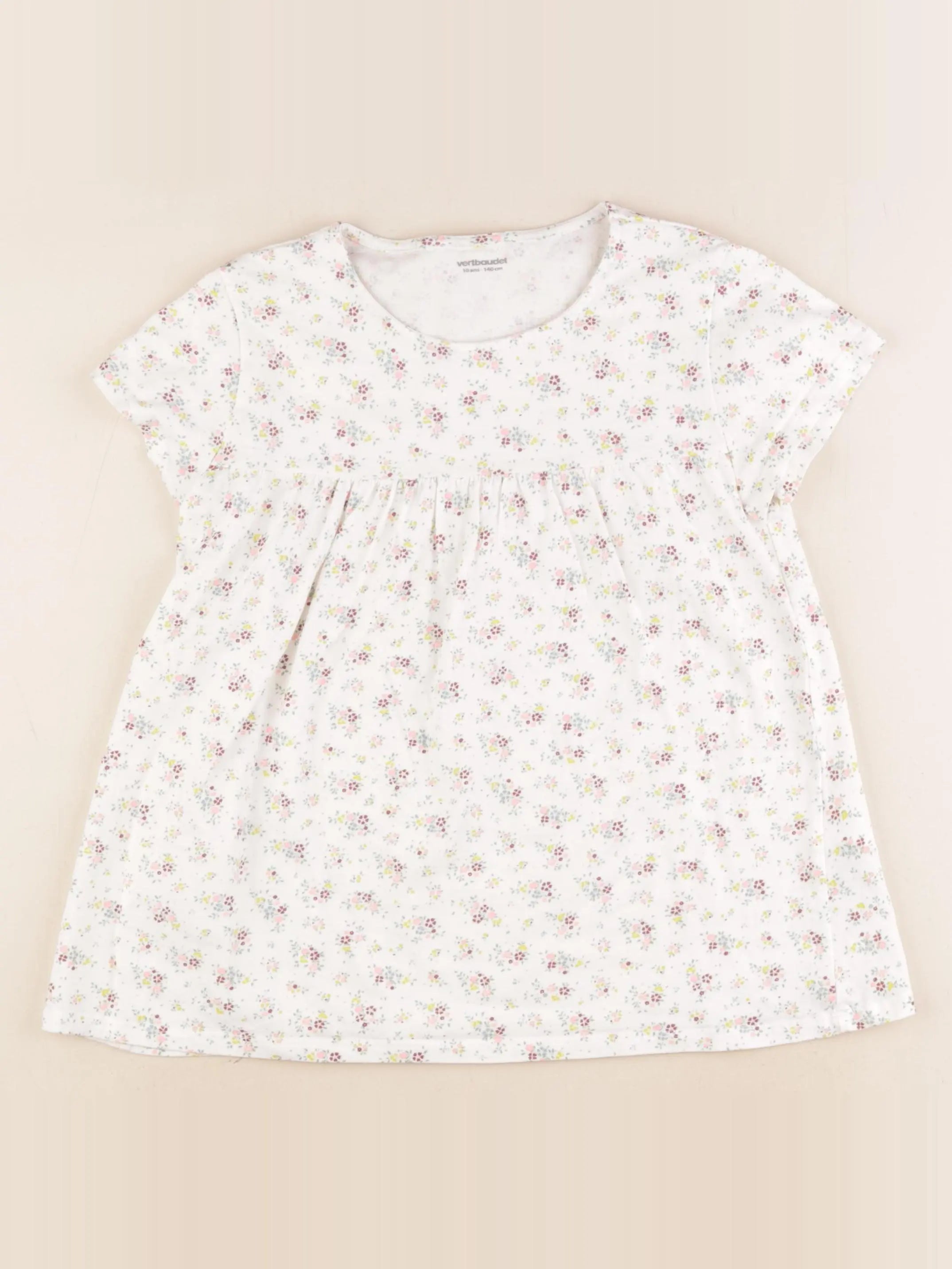 Vertbaudet - tee-shirt blanc - 10 ans