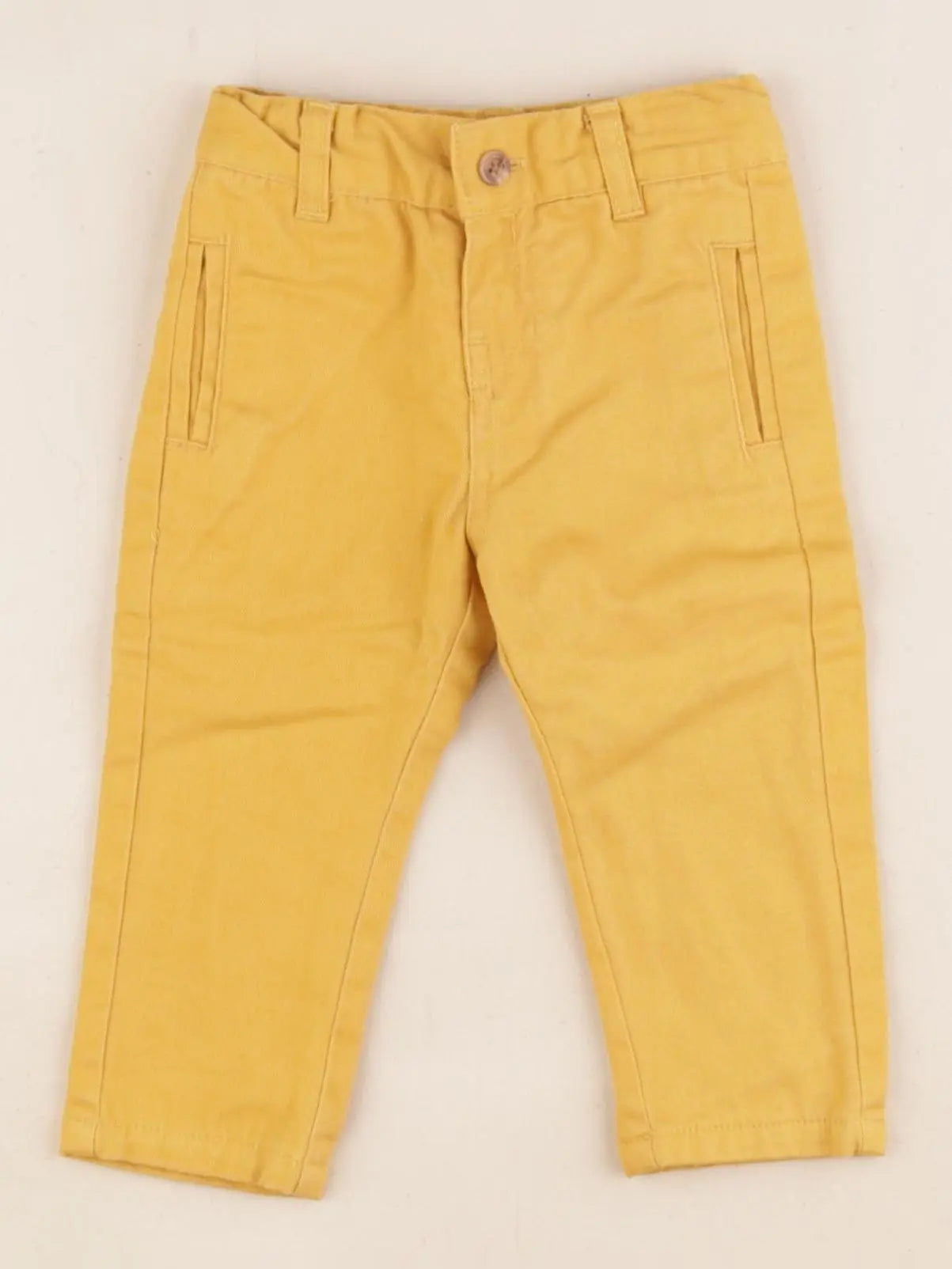 Vertbaudet - pantalon doublé jaune - 3 mois