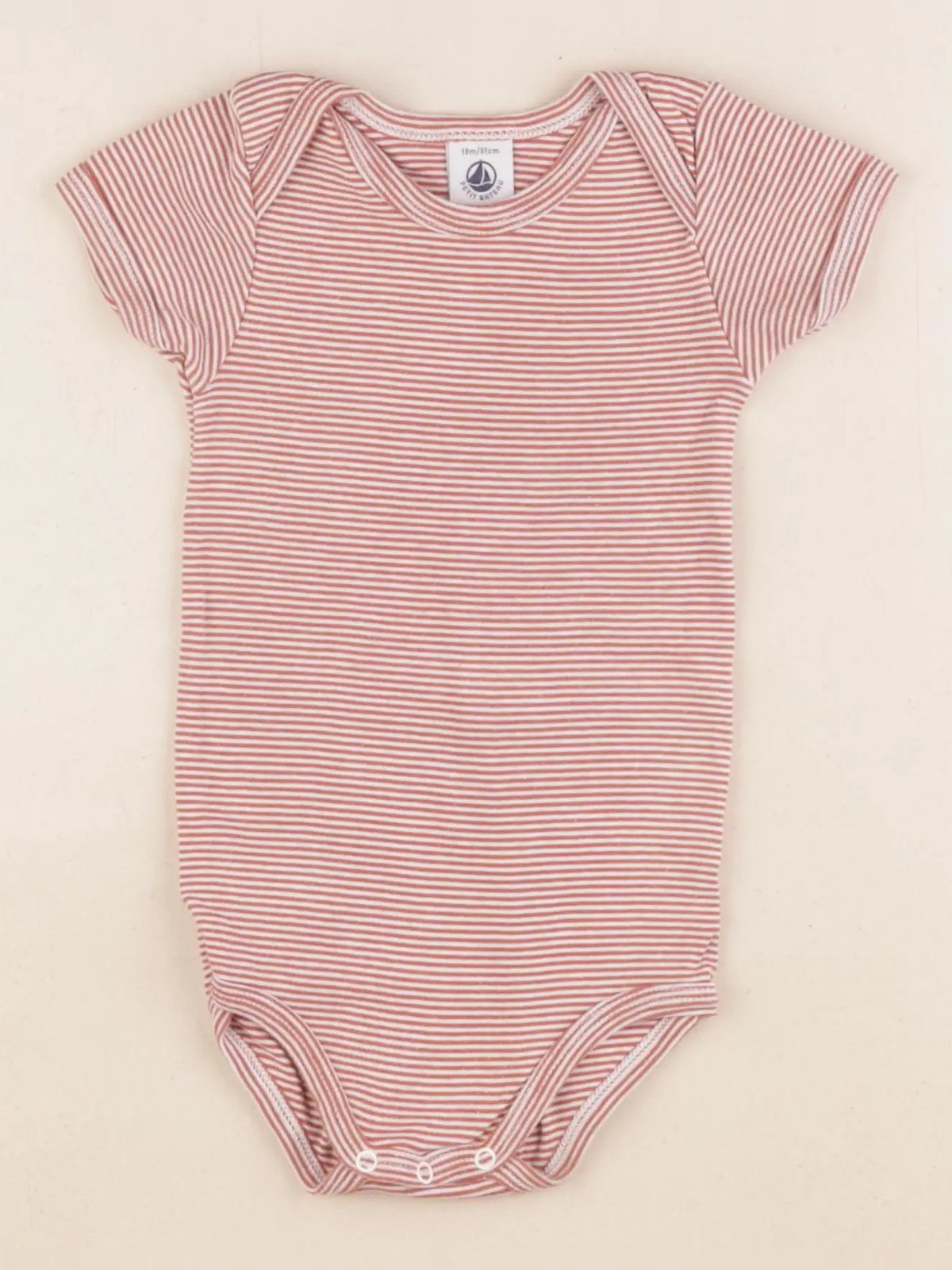 Petit Bateau - body rose - 18 mois