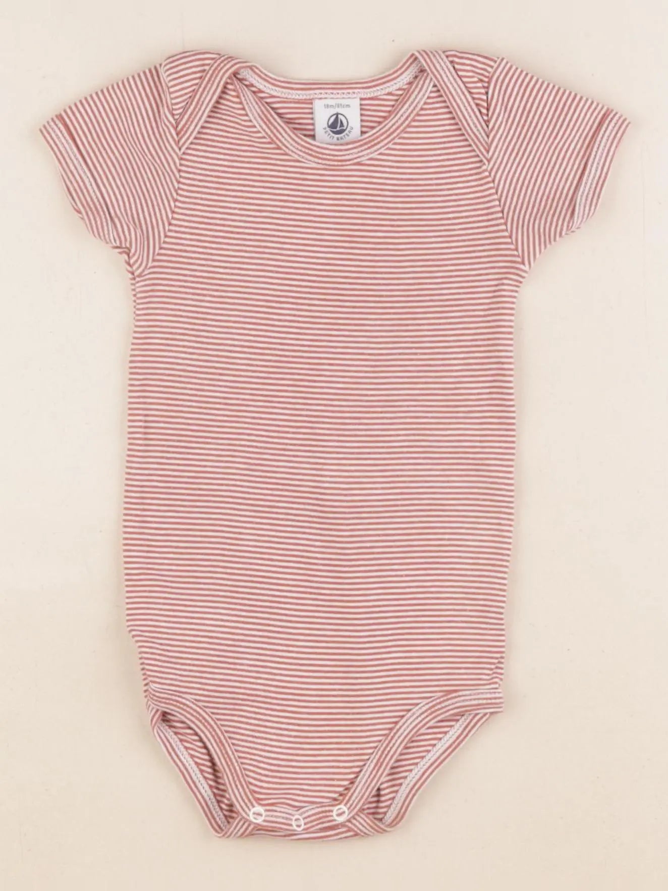 Petit Bateau - body rose - 18 mois