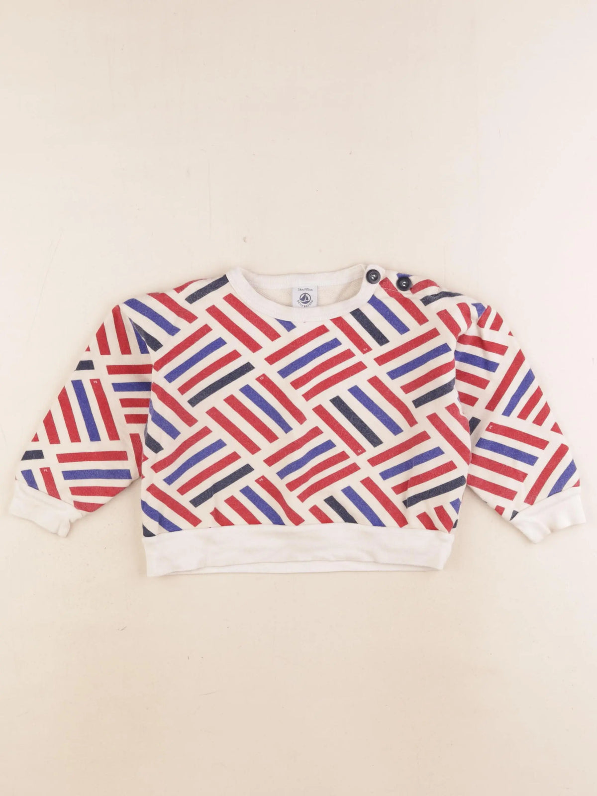 Petit Bateau - sweat multicolore - 36 mois