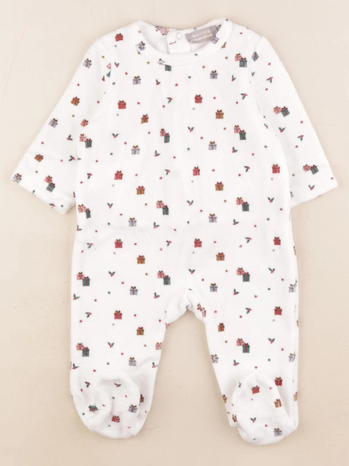 Boutchou - pyjama velours blanc - 3 mois
