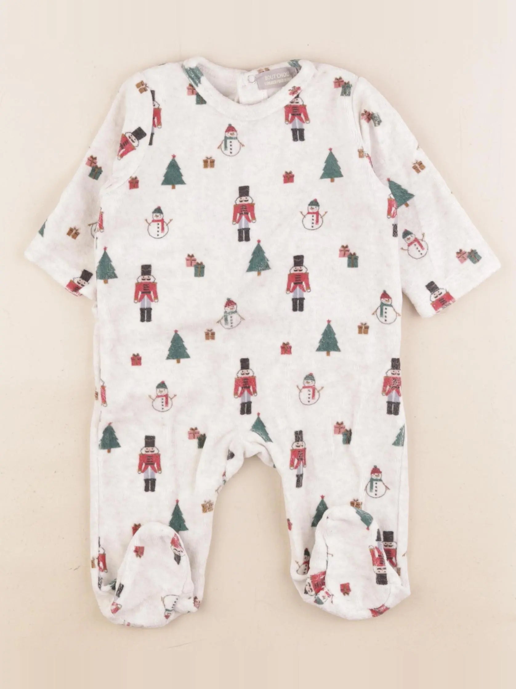Boutchou - pyjama velours beige - 3 mois