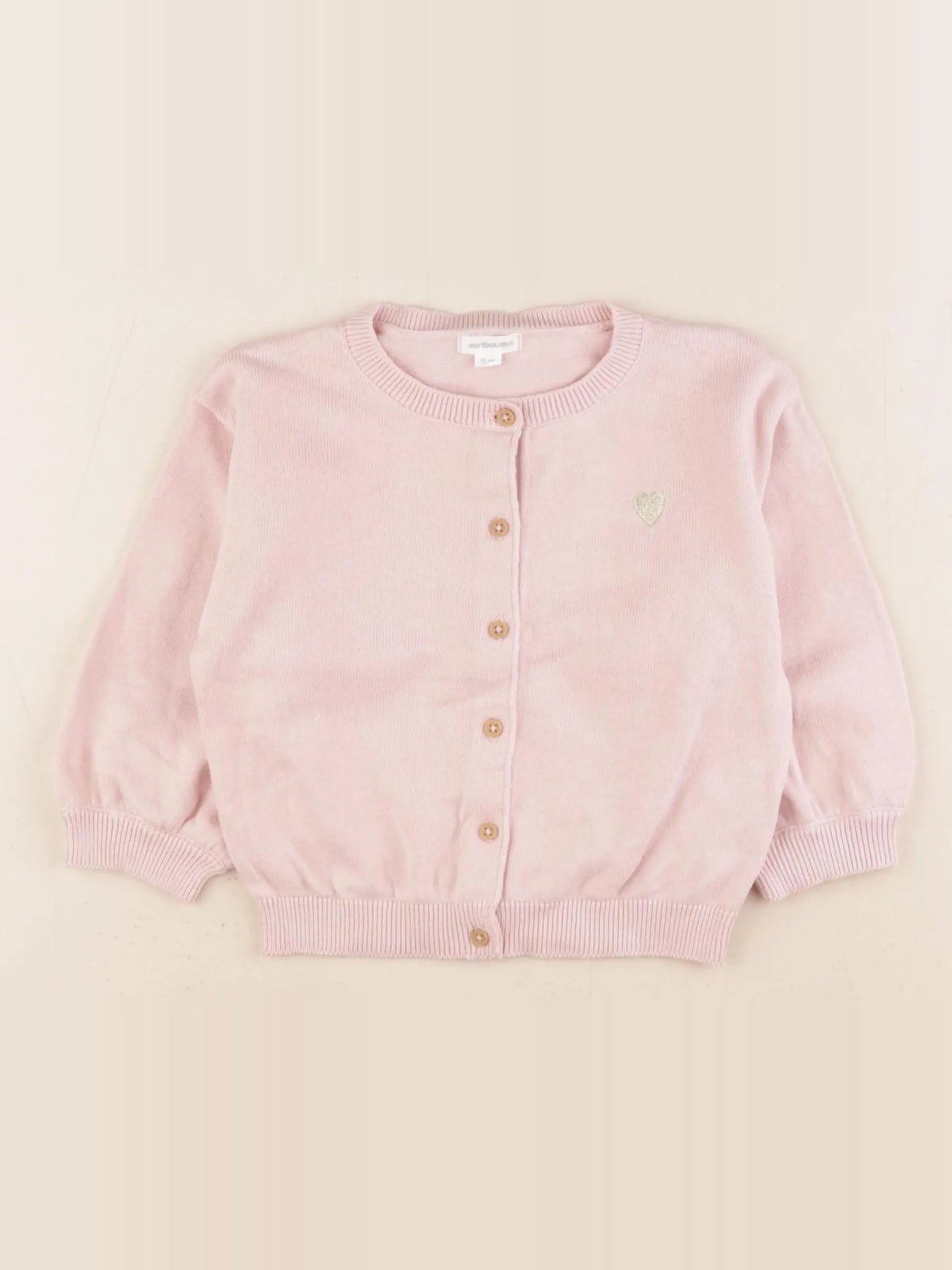 Vertbaudet - gilet rose - 24 mois