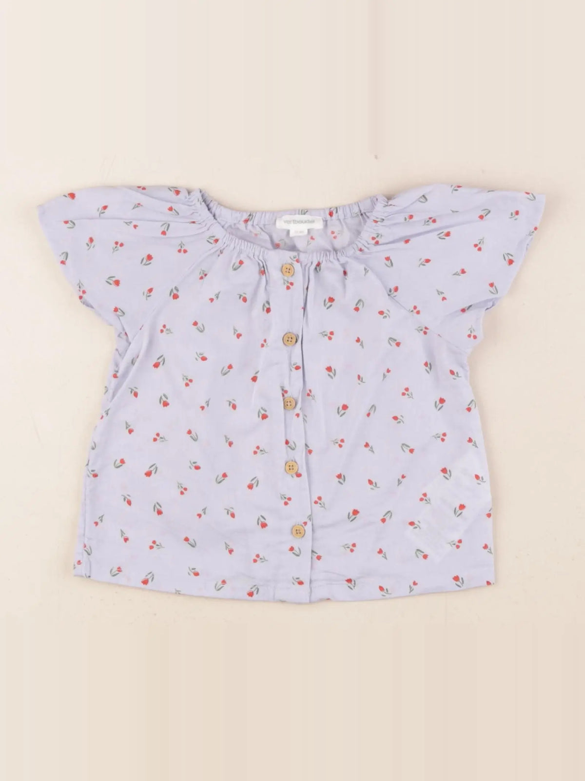 Vertbaudet - blouse bleu - 9 mois