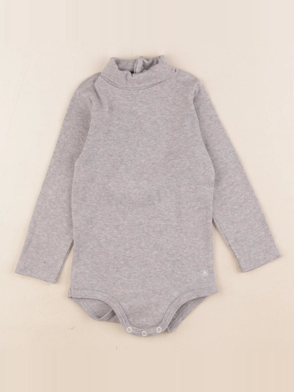 Petit Bateau - body à col gris - 18 mois